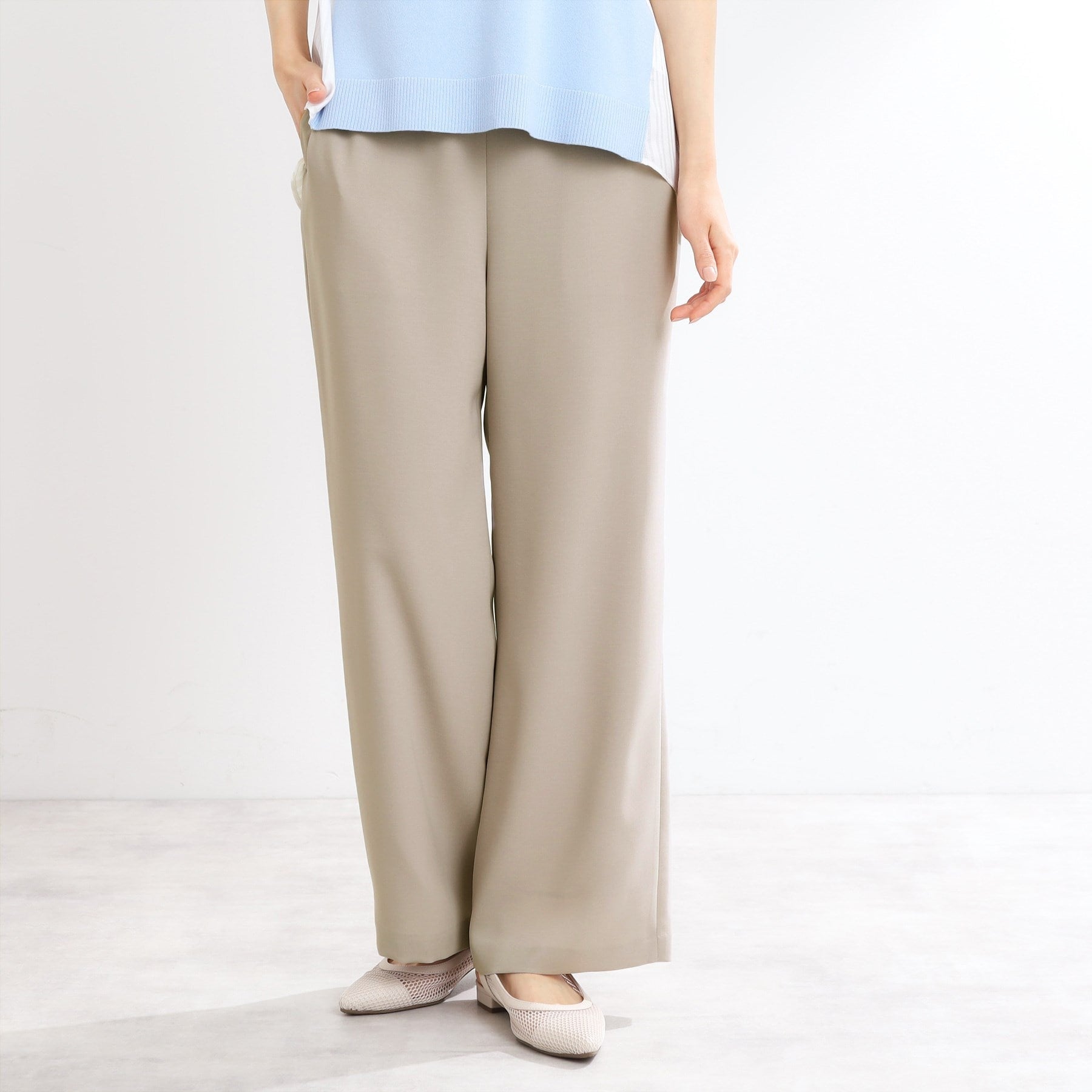 リフレクト Reflect 【私のパンツ／UVカット／マシンウォッシュ可】フレアシルエットパンツ （ブラック(019)） ブラック(019)