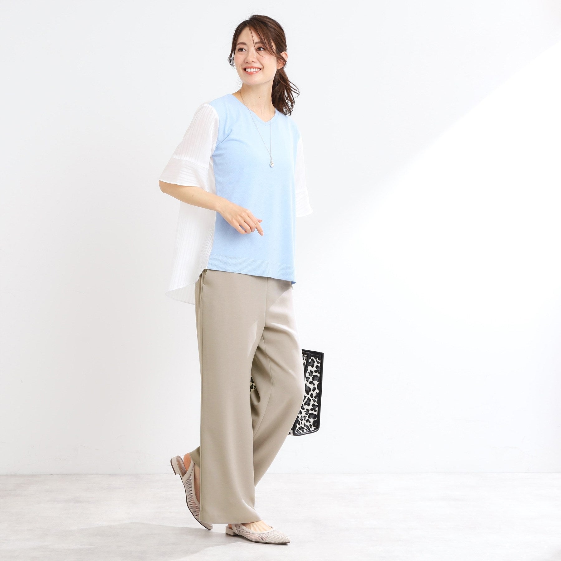 リフレクト Reflect 【私のパンツ／UVカット／マシンウォッシュ可】フレアシルエットパンツ （ブラック(019)） ブラック(019)