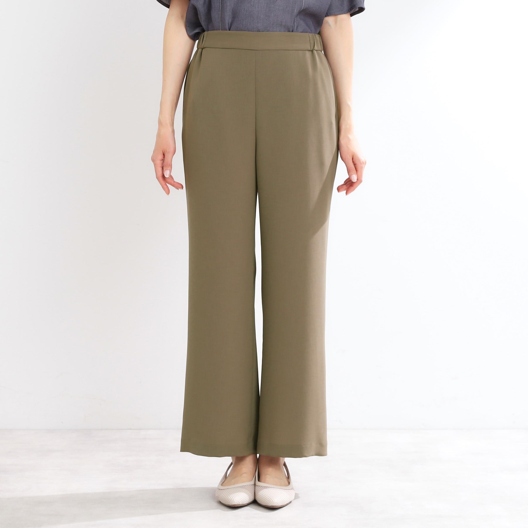 リフレクト Reflect 【私のパンツ／UVカット／マシンウォッシュ可】フレアシルエットパンツ （ブラック(019)） ブラック(019)