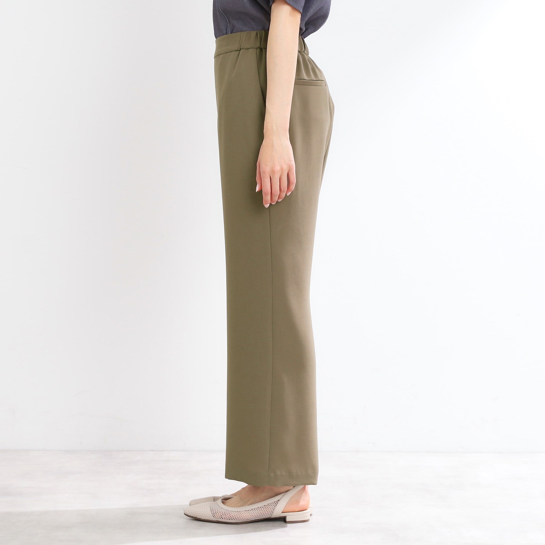 リフレクト Reflect 【私のパンツ／UVカット／マシンウォッシュ可】フレアシルエットパンツ （ブラック(019)） ブラック(019)