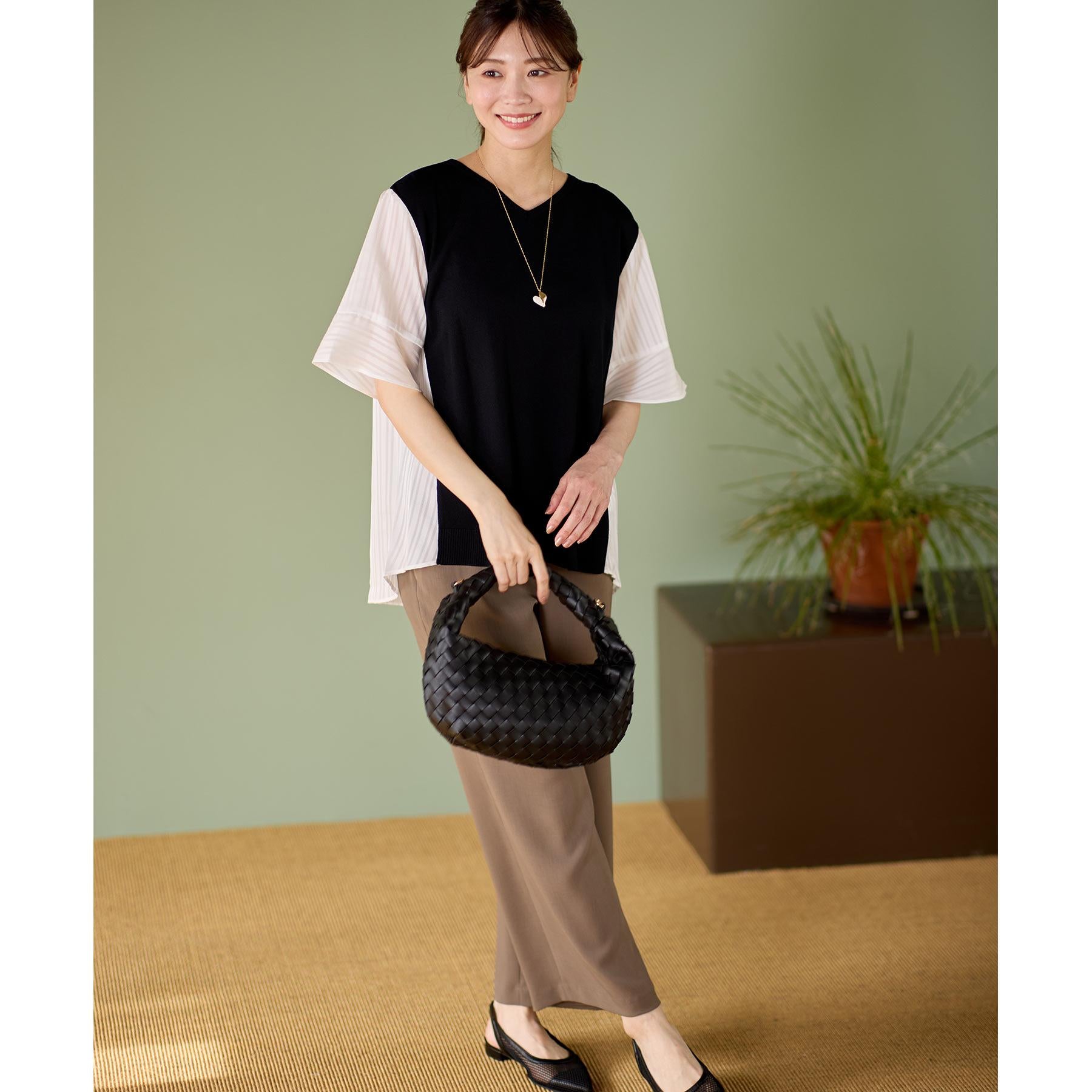 リフレクト Reflect 【私のパンツ／UVカット／マシンウォッシュ可】フレアシルエットパンツ （ブラック(019)） ブラック(019)