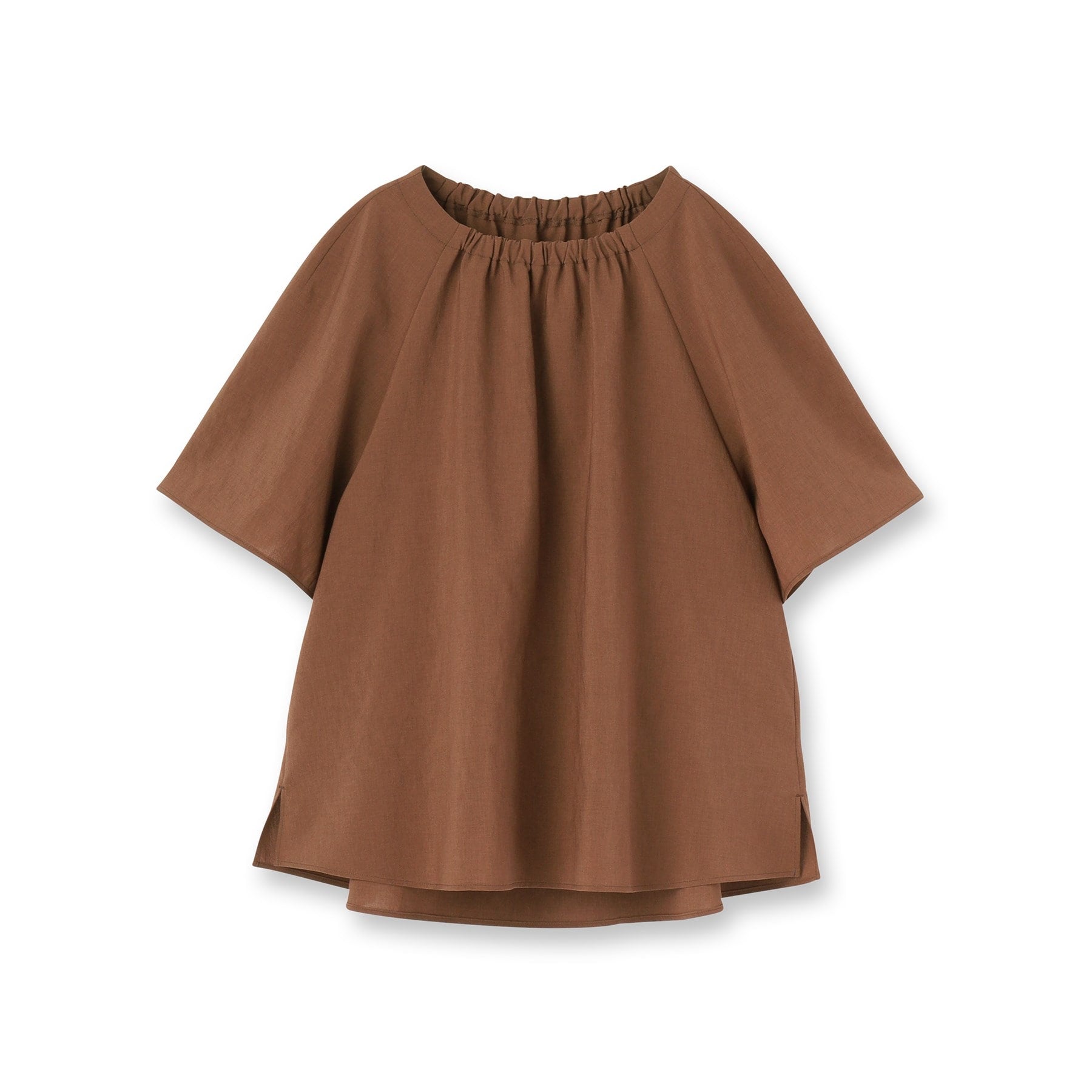 リフレクト Reflect 【UVカット／接触冷感／マシンウォッシュ可／吸水速乾／セットアップ可／夏の通勤におすすめ】ネックギャザータックブラウス （ブラック(019)） ブラック(019)