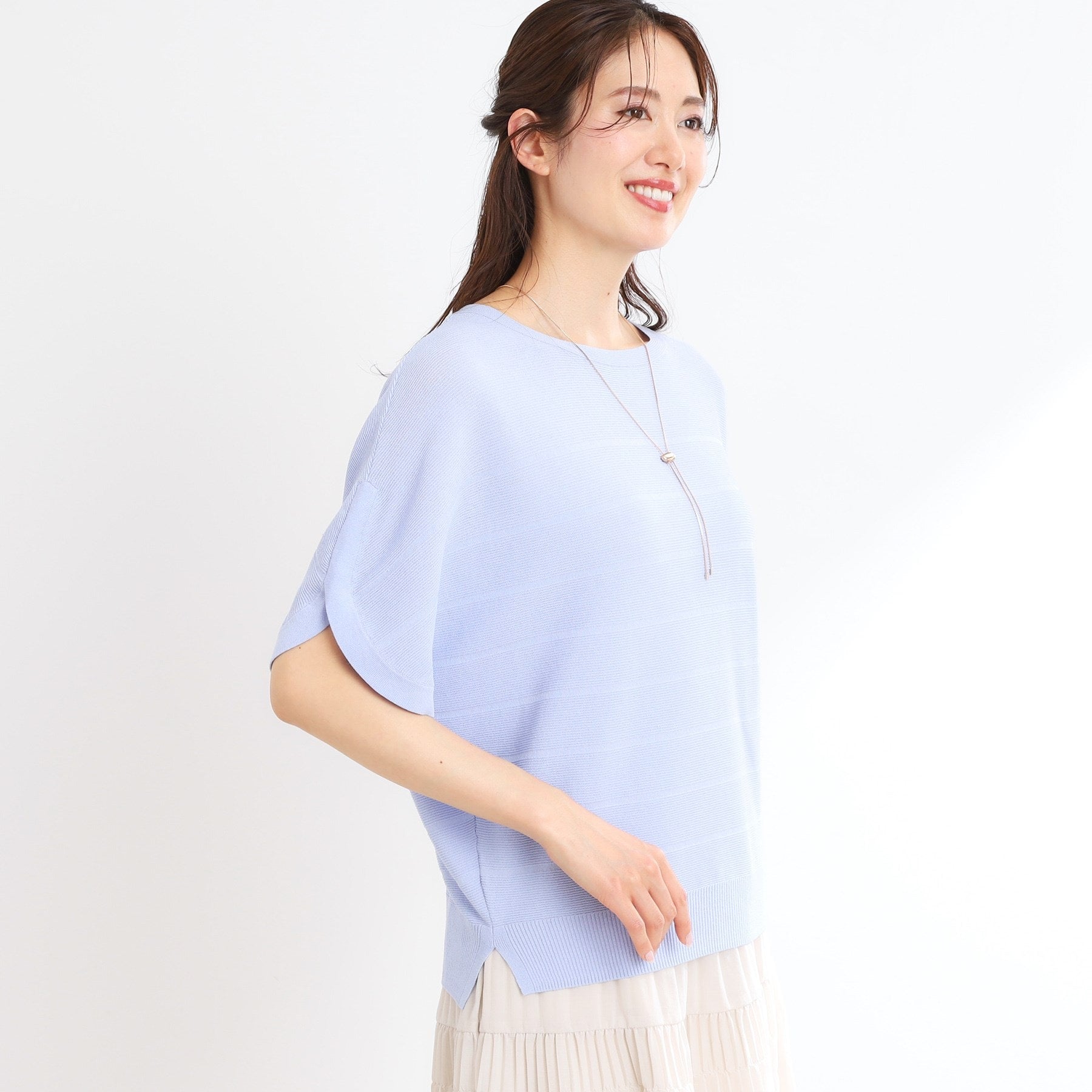 リフレクト Reflect 【夏まで着られる】ドライタッチプルオーバーニット （ライトグレー(011)） ライトグレー(011)