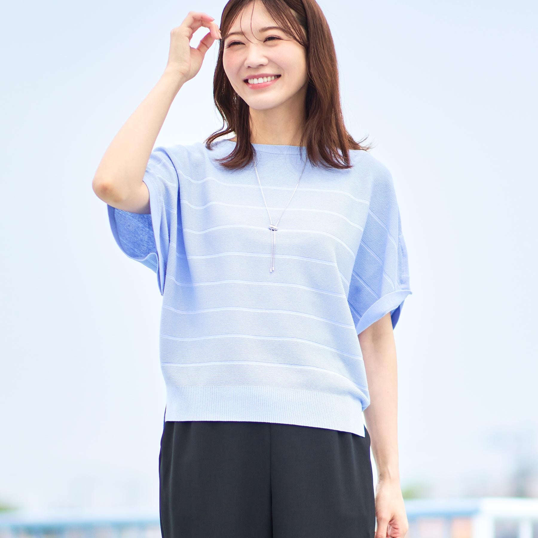 リフレクト Reflect 【夏まで着られる】ドライタッチプルオーバーニット （ライトグレー(011)） ライトグレー(011)