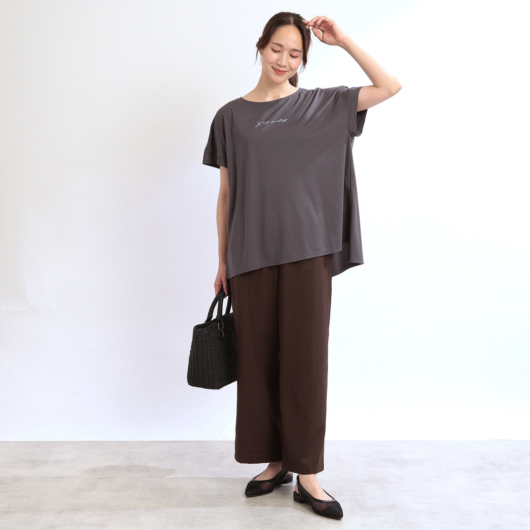 リフレクト Reflect 【E-QUALITY】チュニック丈ロゴTシャツ （オフホワイト(003)） オフホワイト(003)