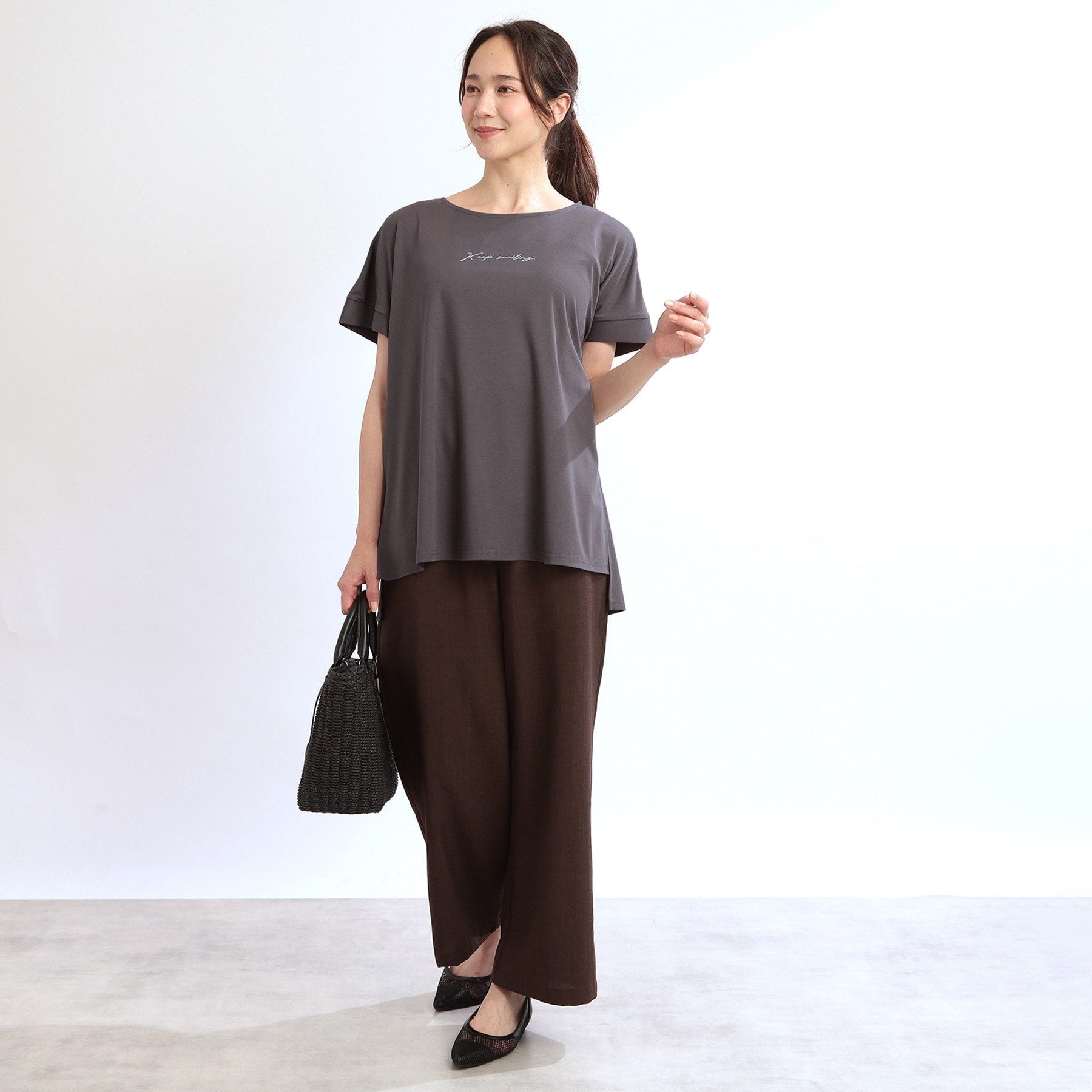 リフレクト Reflect 【E-QUALITY】チュニック丈ロゴTシャツ （オフホワイト(003)） オフホワイト(003)