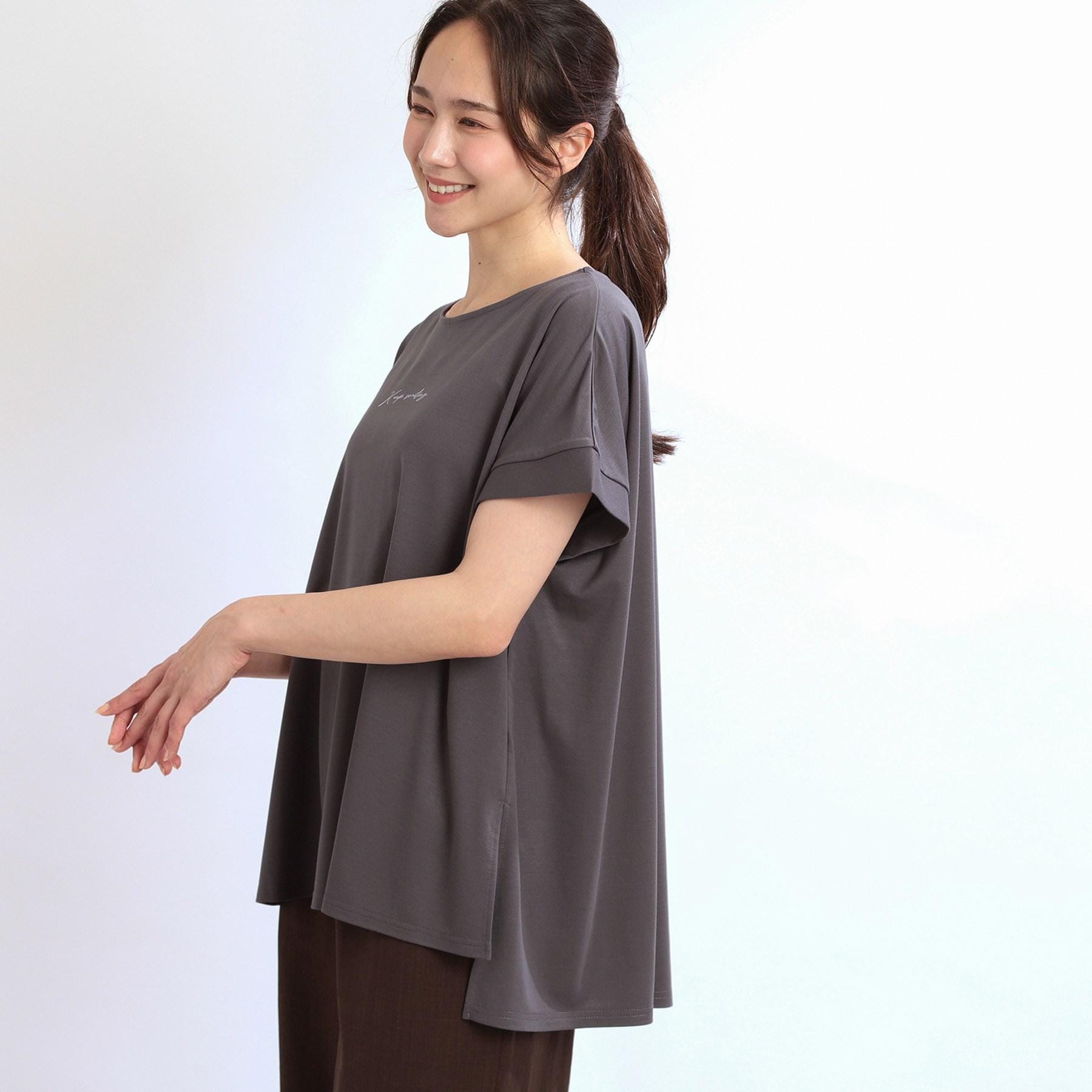 リフレクト Reflect 【E-QUALITY】チュニック丈ロゴTシャツ （グレー(012)） グレー(012)