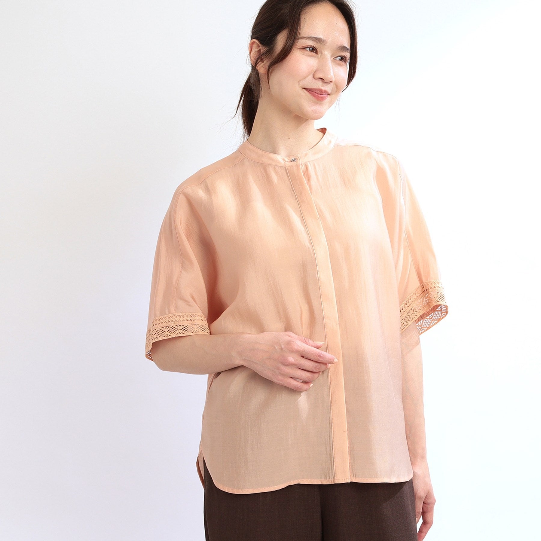 リフレクト Reflect 【E-QUALITY／手洗い可】オフボディドルマンブラウス （モカブラウン(042)） モカブラウン(042)