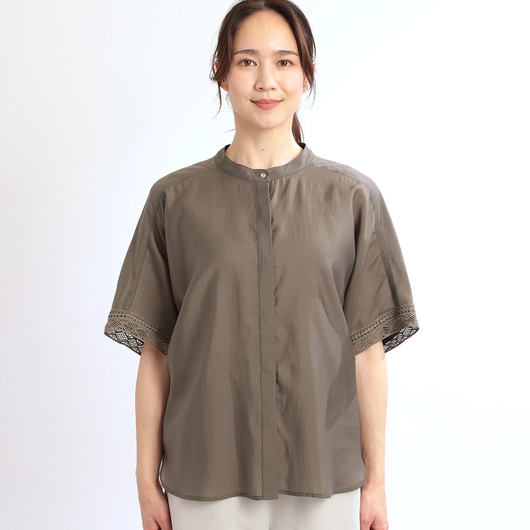 リフレクト Reflect 【E-QUALITY／手洗い可】オフボディドルマンブラウス （モカブラウン(042)） モカブラウン(042)