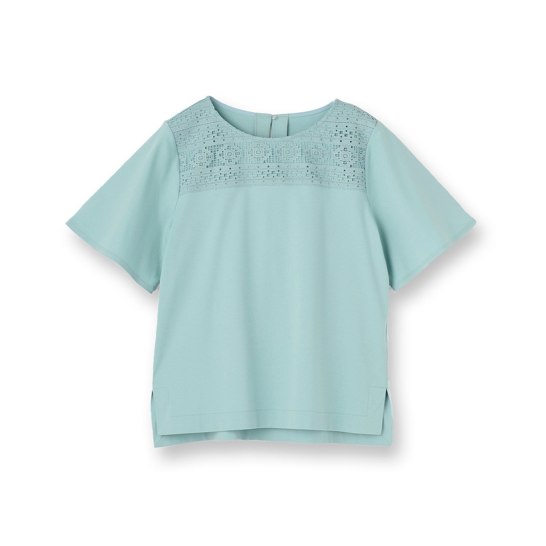 リフレクト Reflect 【手洗い可】レースデザインジャージTシャツ （ブラック(019)） ブラック(019)