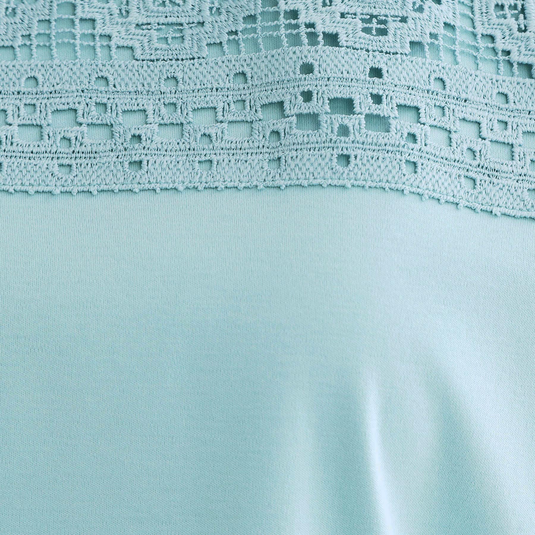 リフレクト Reflect 【手洗い可】レースデザインジャージTシャツ （ブラック(019)） ブラック(019)