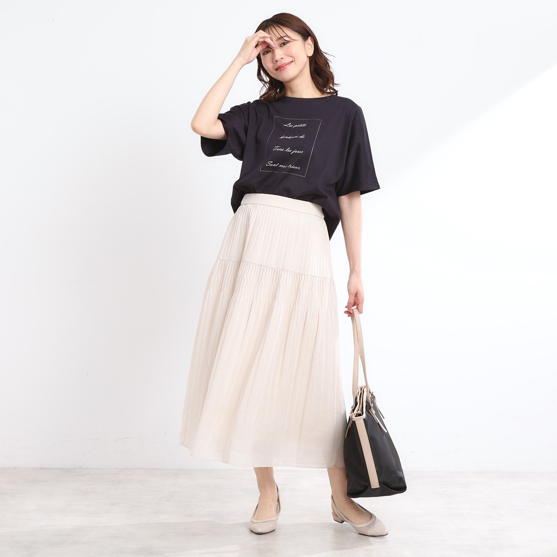 リフレクト Reflect 【UVカット／接触冷感／マシンウォッシュ可】ドルマンスリーブロゴTシャツ （ライトベージュ(051)） ライトベージュ(051)