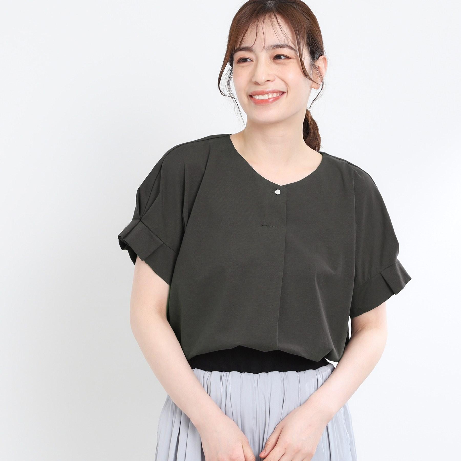 リフレクト Reflect 【E-QUALITY】Vネックジャージカットソー （チャコールグレー(014)） チャコールグレー(014)