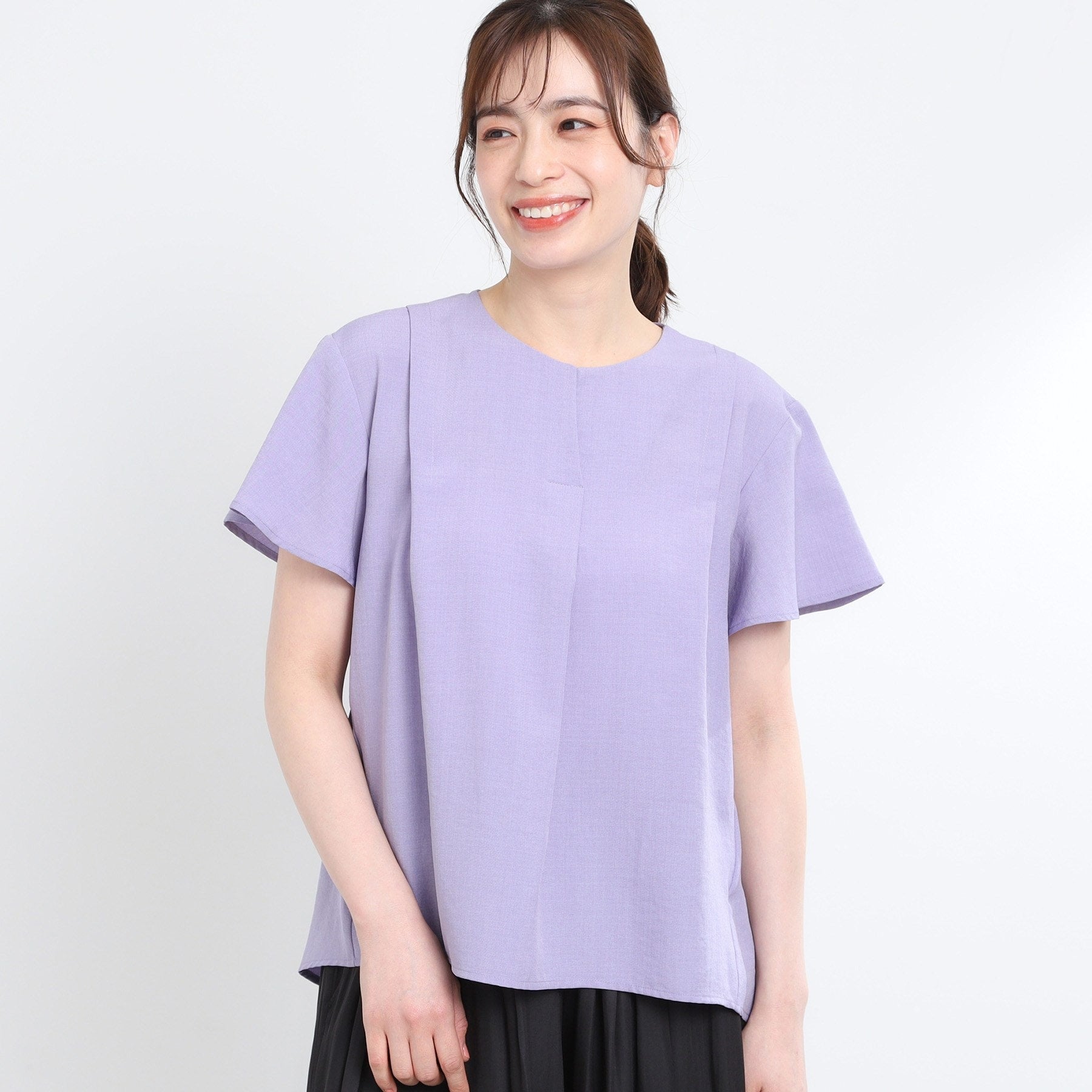 リフレクト Reflect 【E-QUALITY】ドライタッチスキッパーネックブラウス （マスタード(033)） マスタード(033)