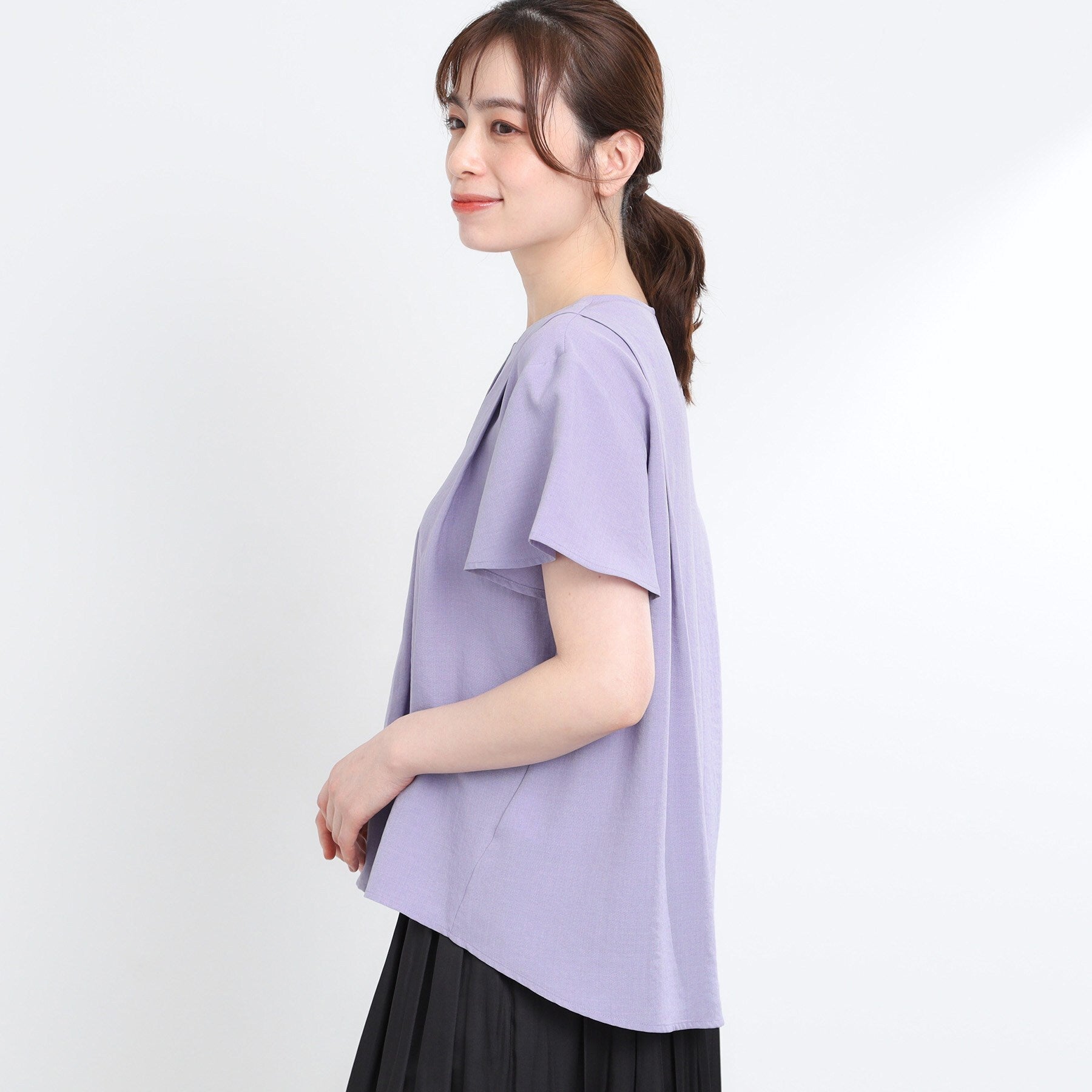 リフレクト Reflect 【E-QUALITY】ドライタッチスキッパーネックブラウス （マスタード(033)） マスタード(033)