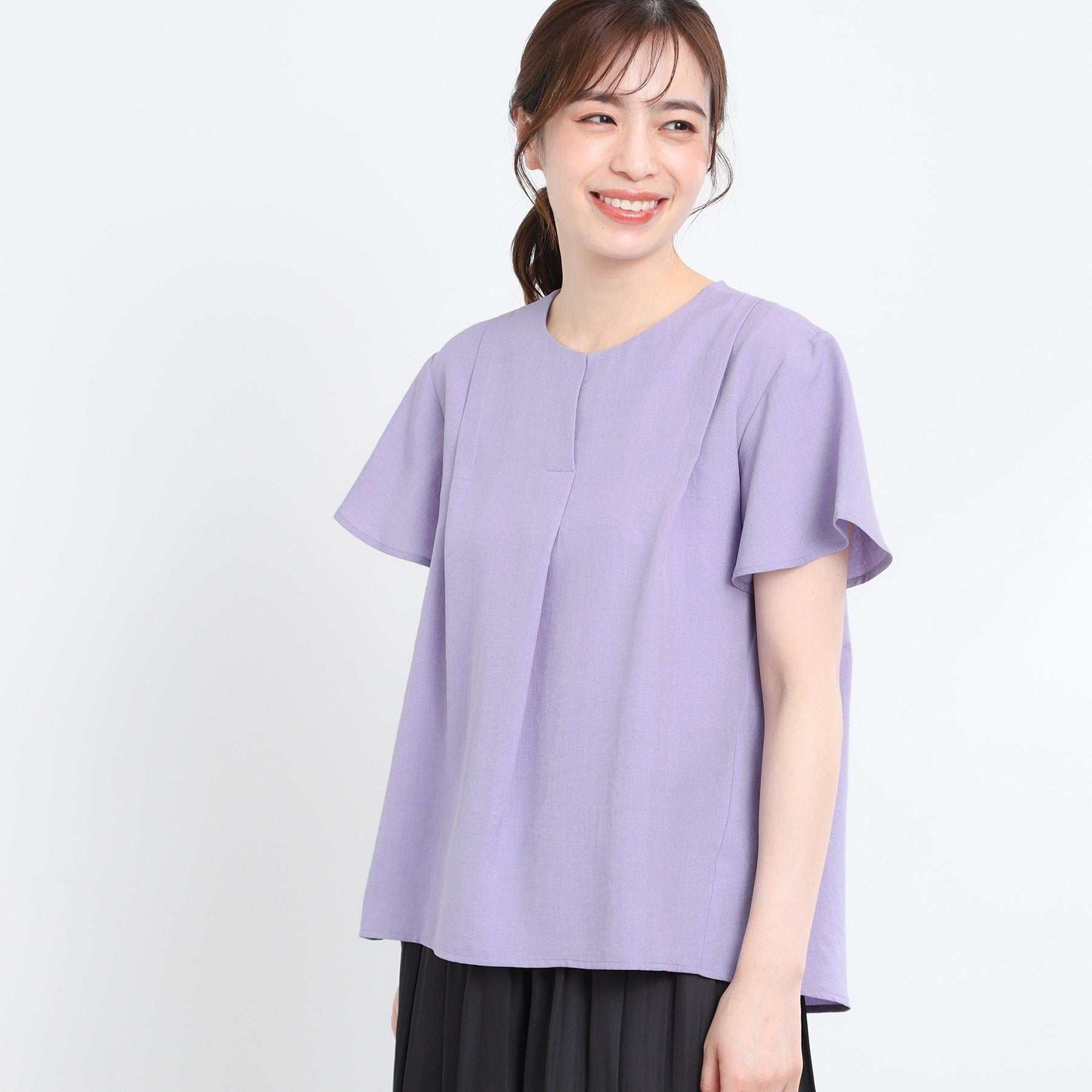 リフレクト Reflect 【E-QUALITY】ドライタッチスキッパーネックブラウス （マスタード(033)） マスタード(033)