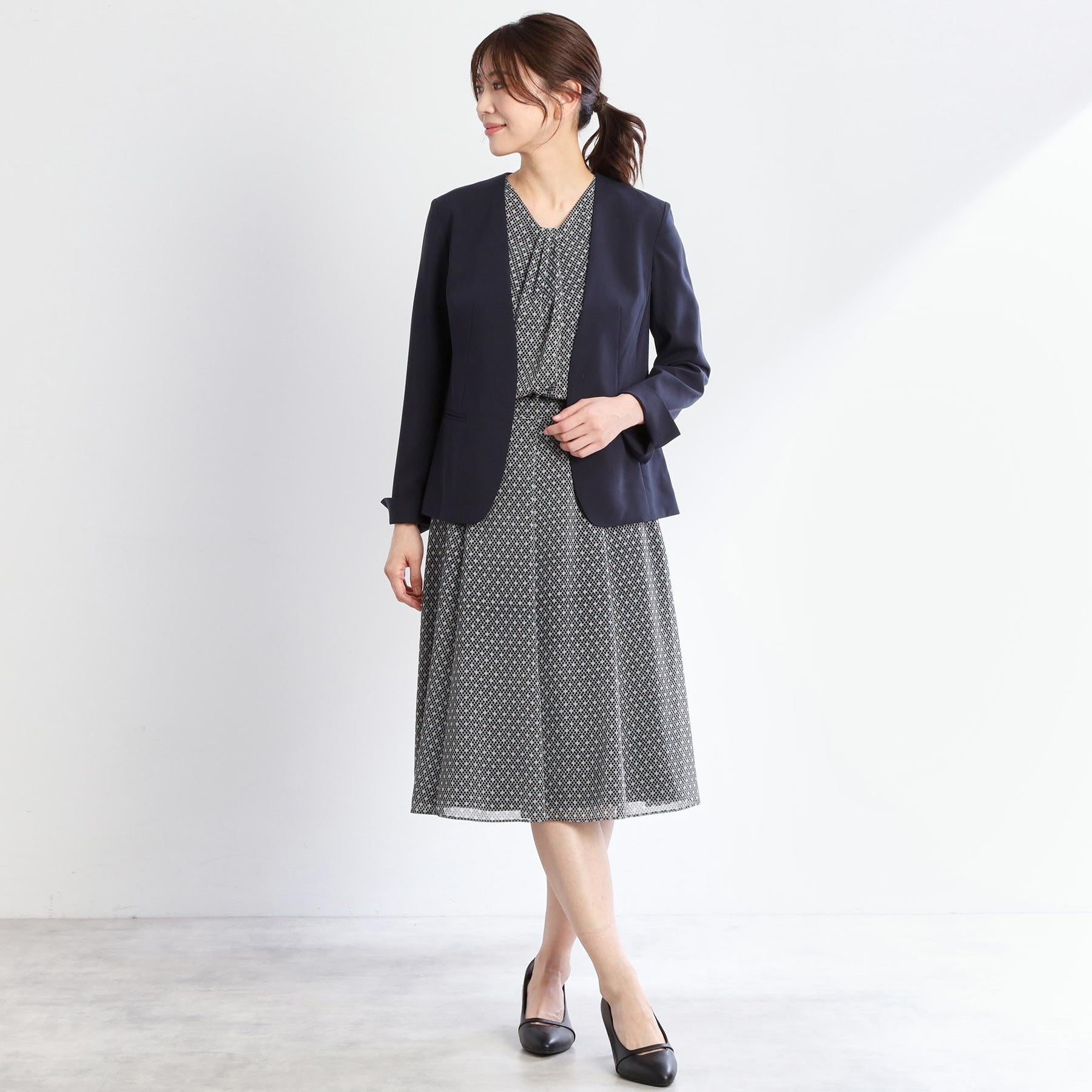 リフレクト Reflect 【接触冷感／洗える／セットアップ可／秋まで着られる◎】ノーカラージャケット （ピンクベージュ(053)） ピンクベージュ(053)