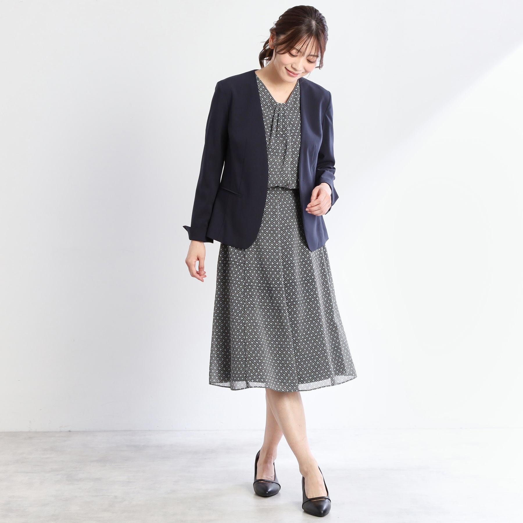 リフレクト Reflect 【接触冷感／洗える／セットアップ可／秋まで着られる◎】ノーカラージャケット （ピンクベージュ(053)） ピンクベージュ(053)