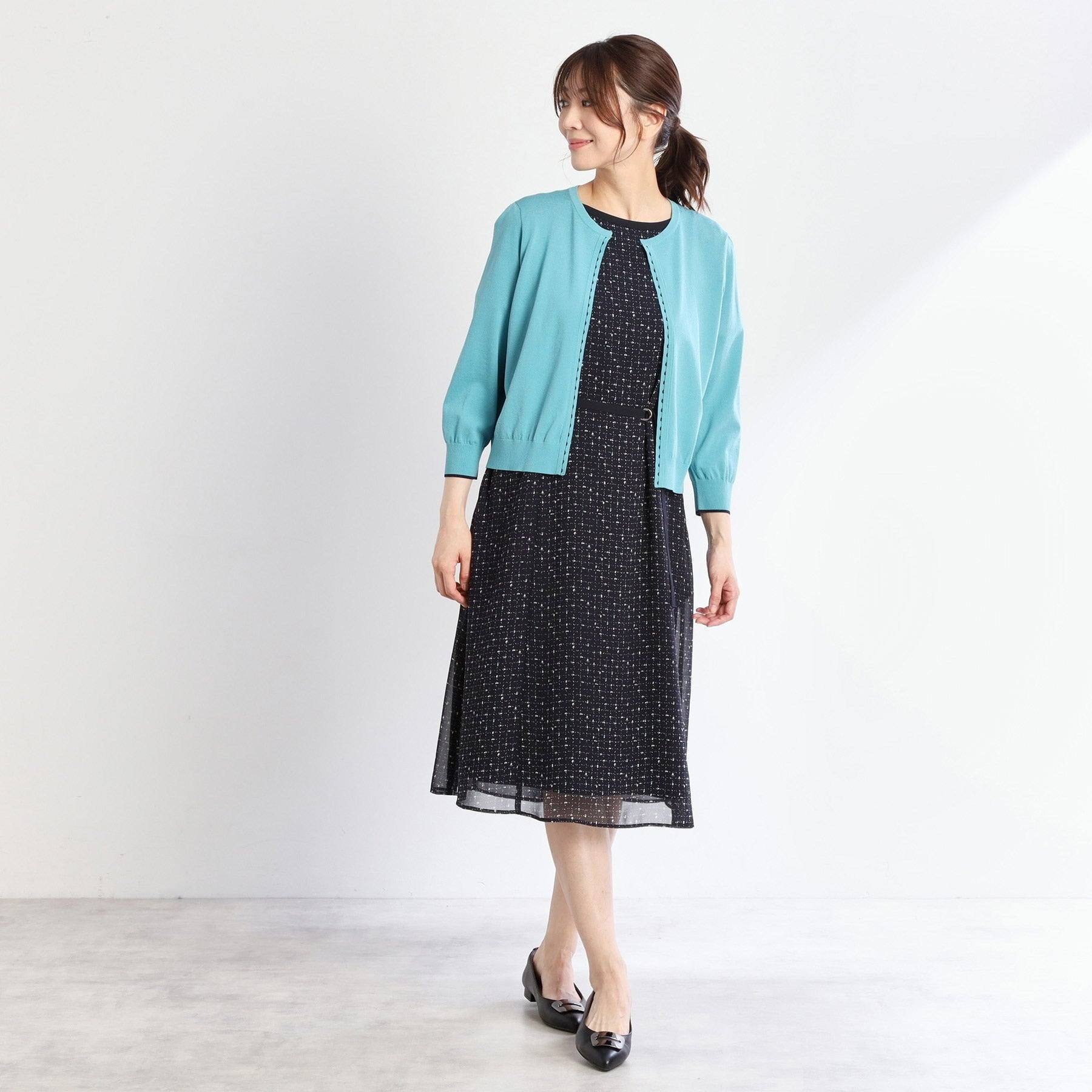 リフレクト Reflect 【手洗い可】7分袖ドライタッチカーディガン （ライトグレー(011)） ライトグレー(011)