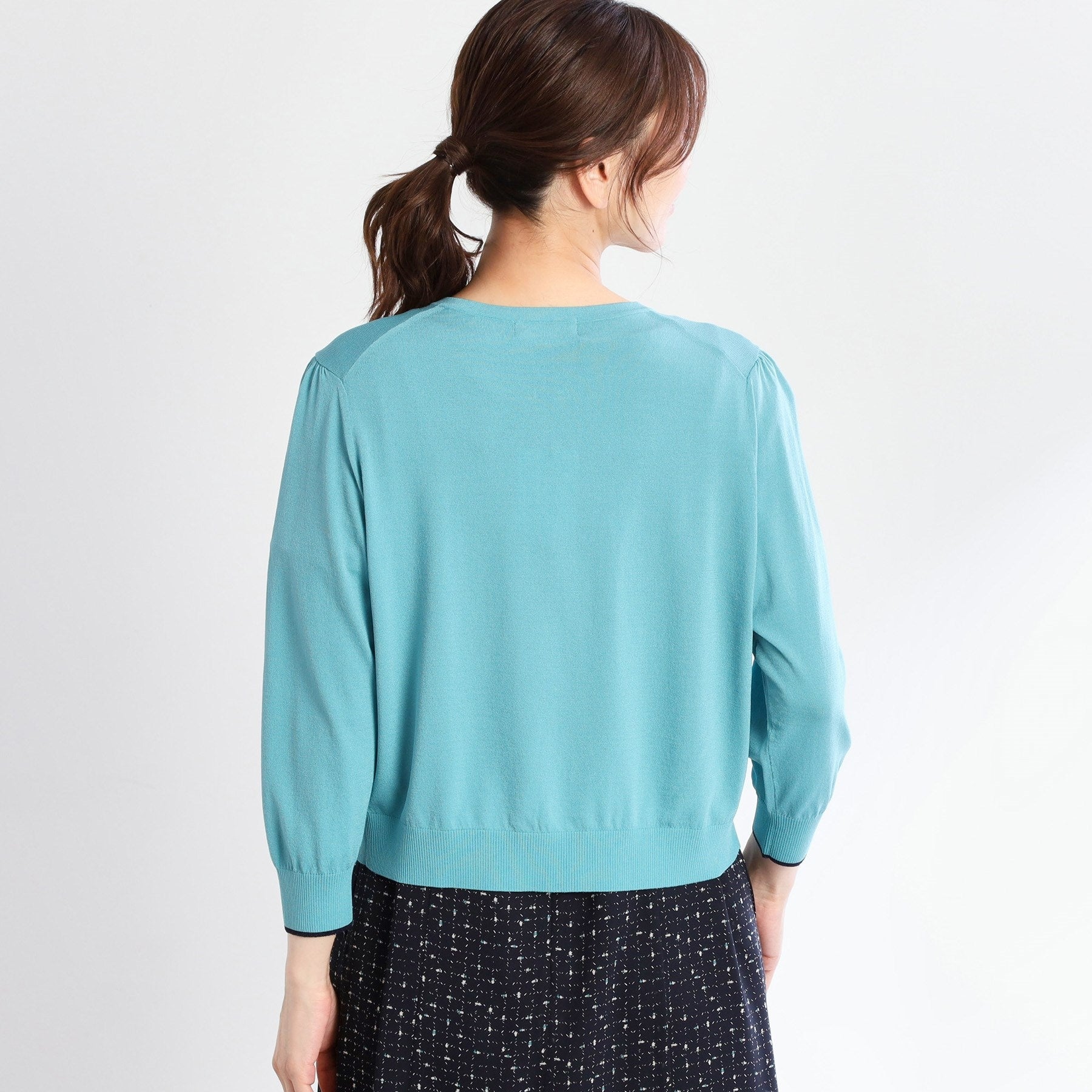 リフレクト Reflect 【手洗い可】7分袖ドライタッチカーディガン （ライトグレー(011)） ライトグレー(011)