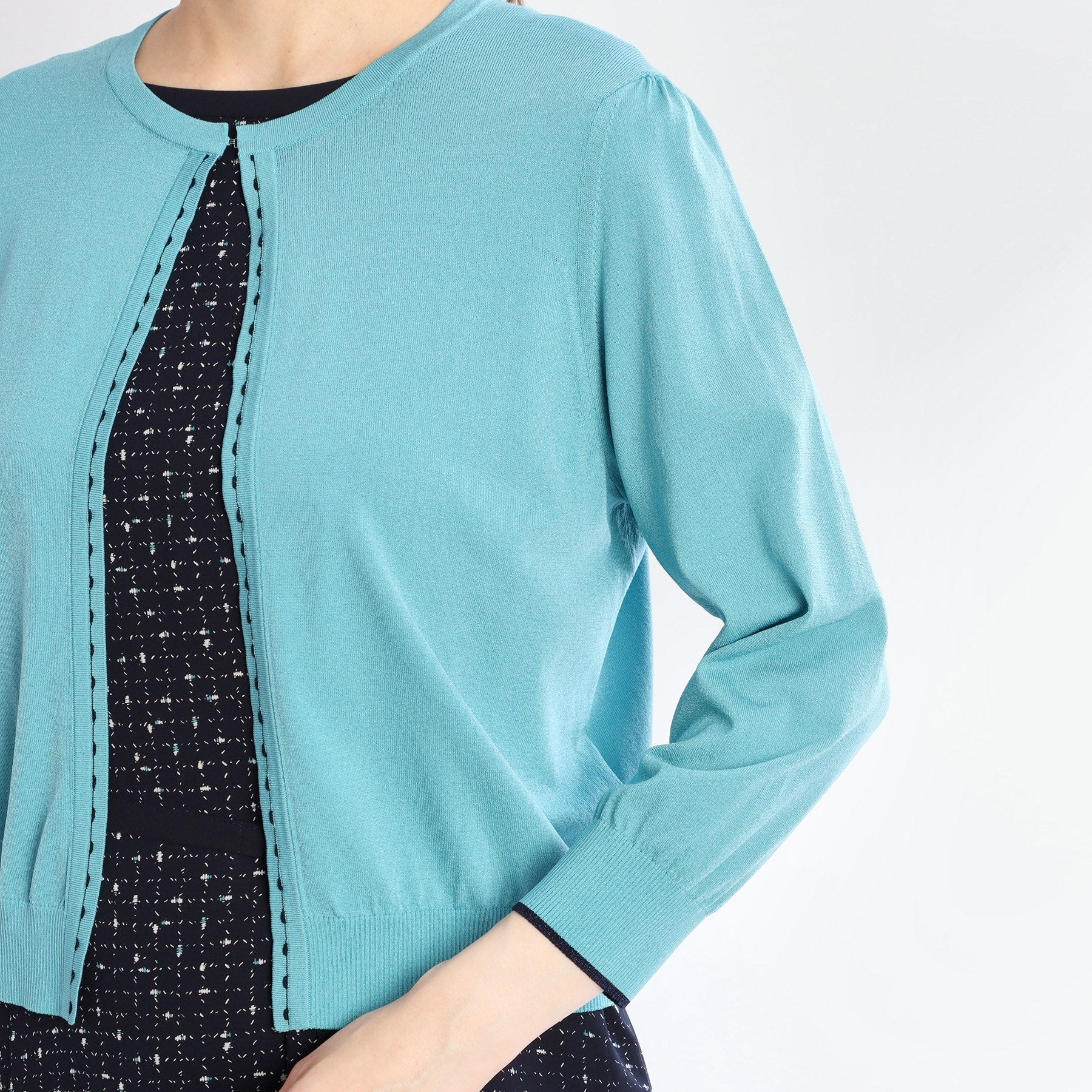 リフレクト Reflect 【手洗い可】7分袖ドライタッチカーディガン （ライトグレー(011)） ライトグレー(011)