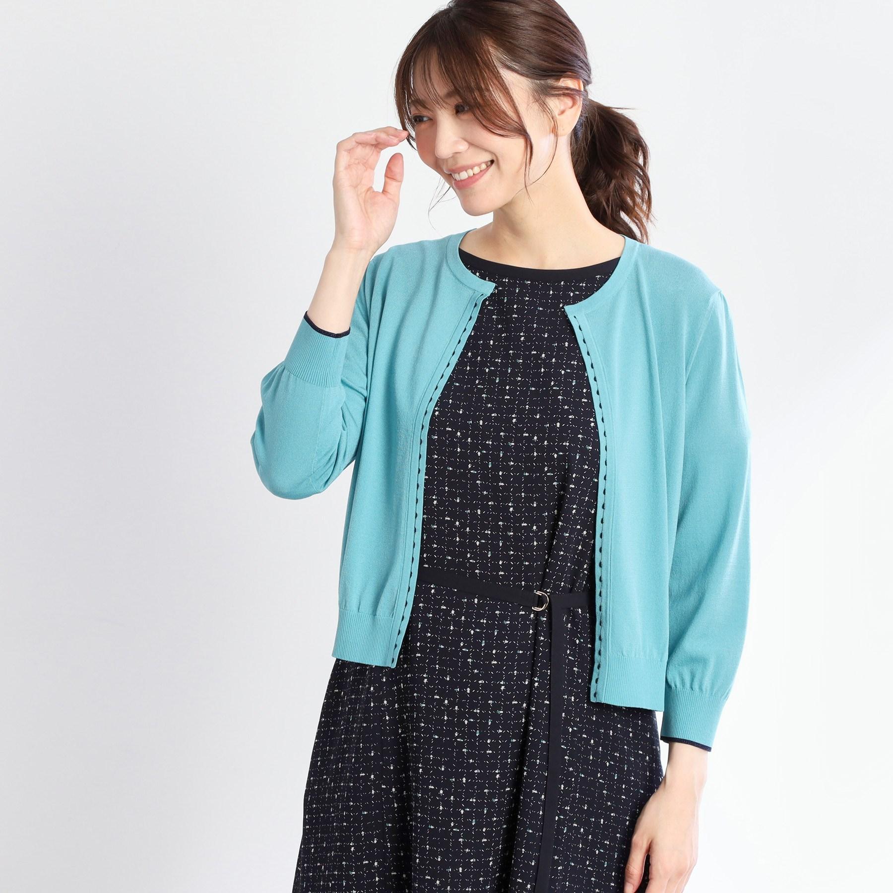 リフレクト Reflect 【手洗い可】7分袖ドライタッチカーディガン （ライトグレー(011)） ライトグレー(011)