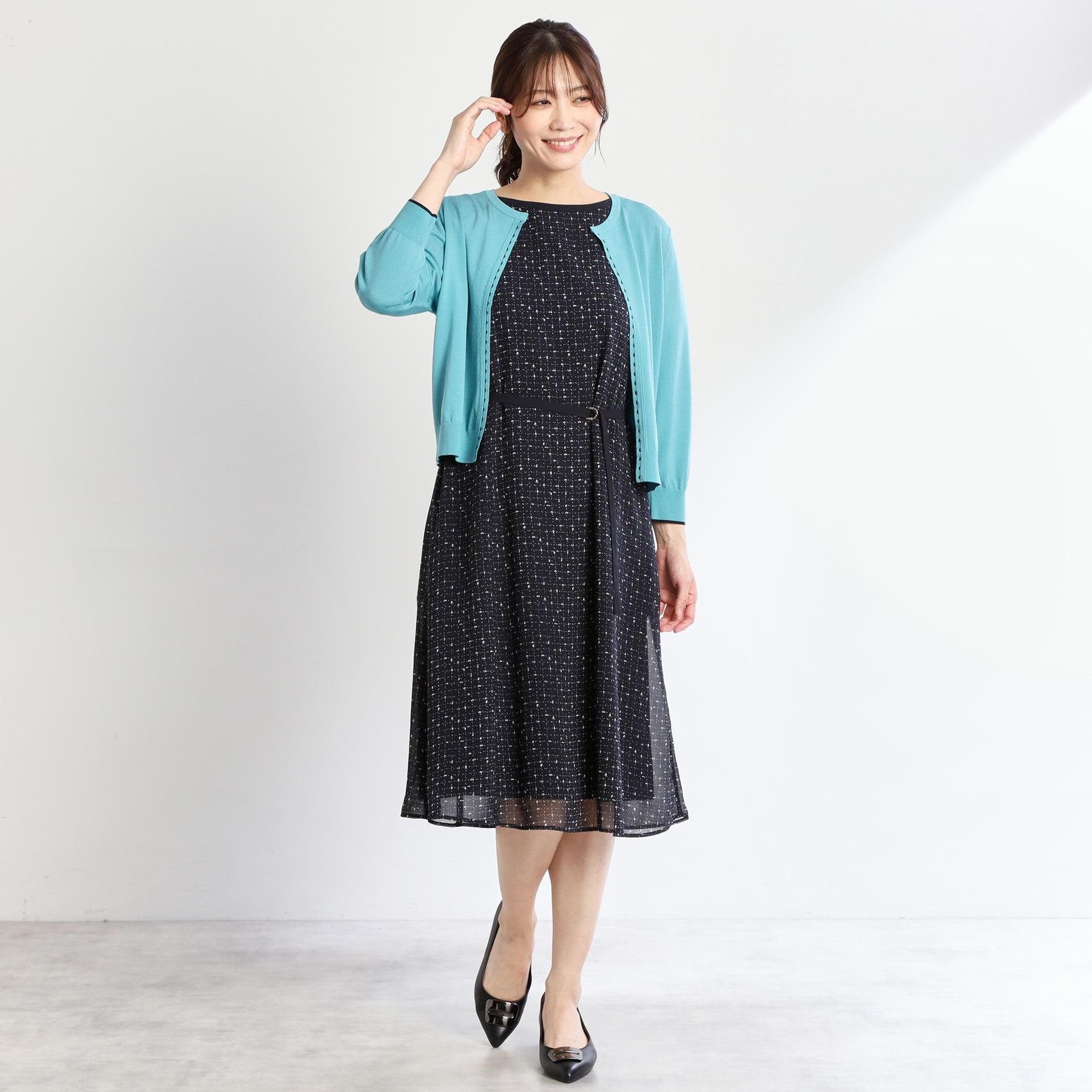 リフレクト Reflect 【手洗い可】7分袖ドライタッチカーディガン （ライトグレー(011)） ライトグレー(011)