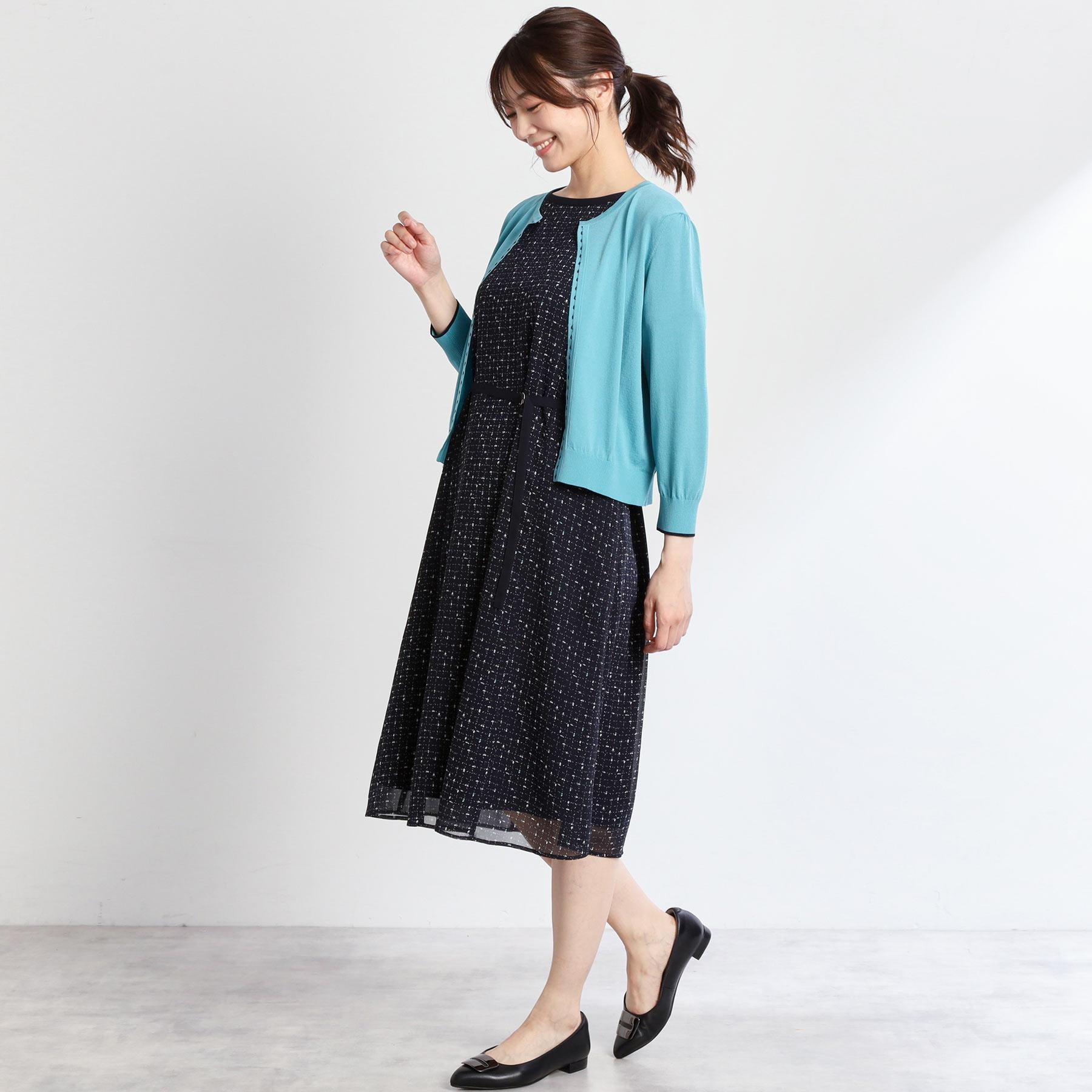 リフレクト Reflect 【手洗い可】7分袖ドライタッチカーディガン （ライトグレー(011)） ライトグレー(011)