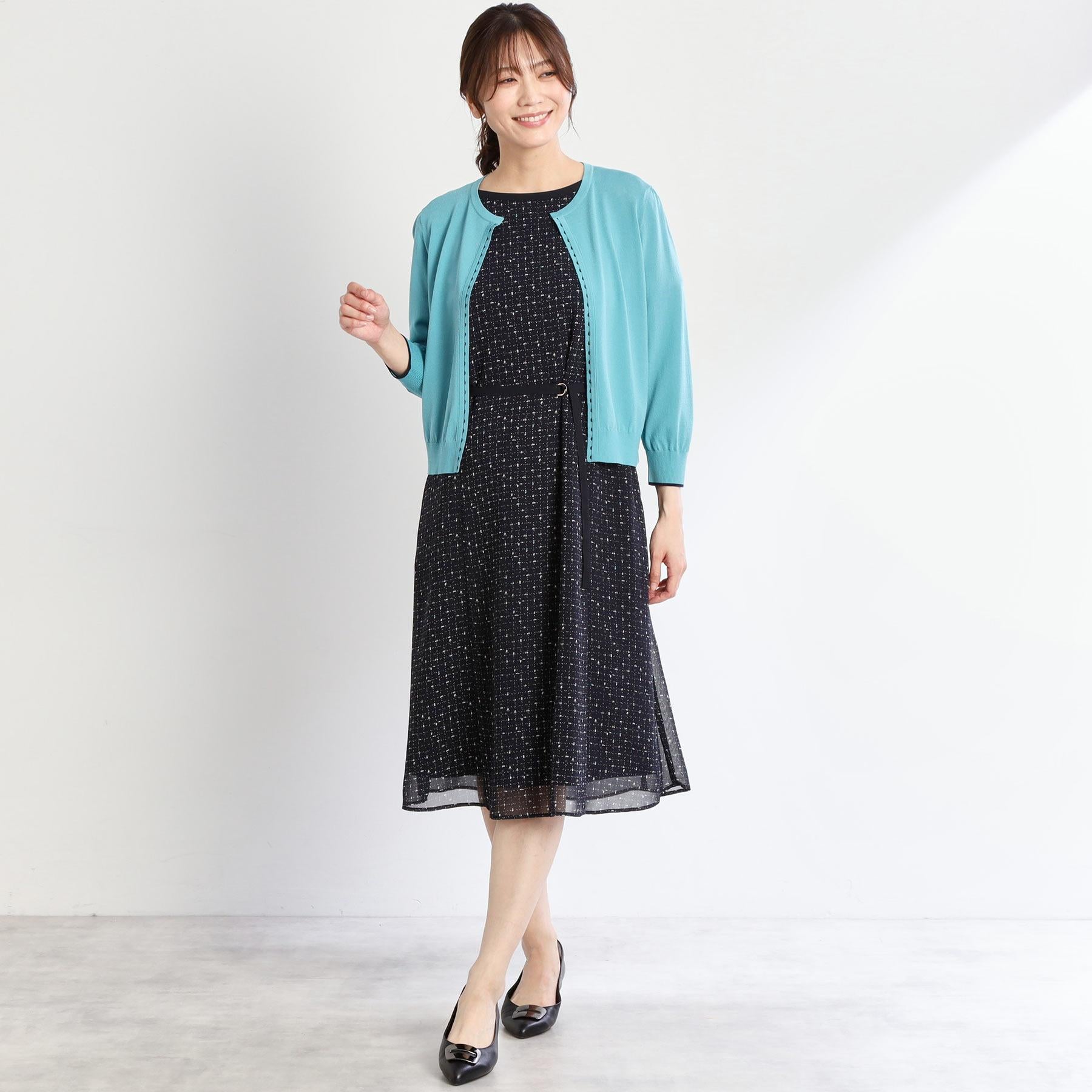 リフレクト Reflect 【手洗い可】7分袖ドライタッチカーディガン （ライトグレー(011)） ライトグレー(011)