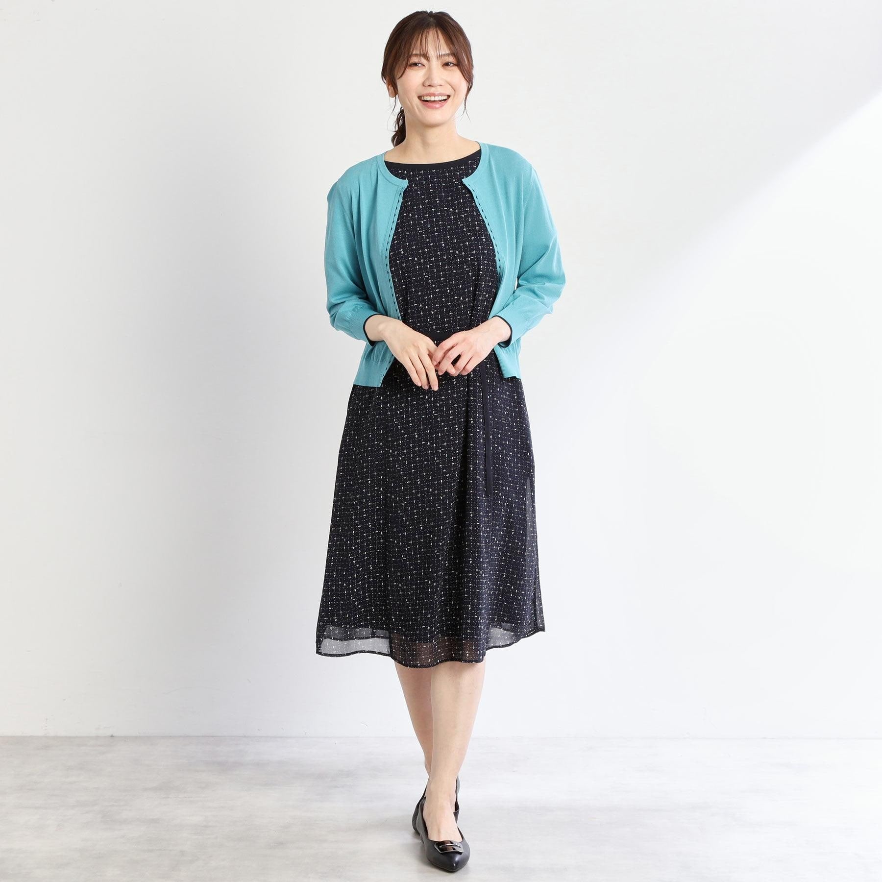 リフレクト Reflect 【手洗い可】7分袖ドライタッチカーディガン （ライトグレー(011)） ライトグレー(011)