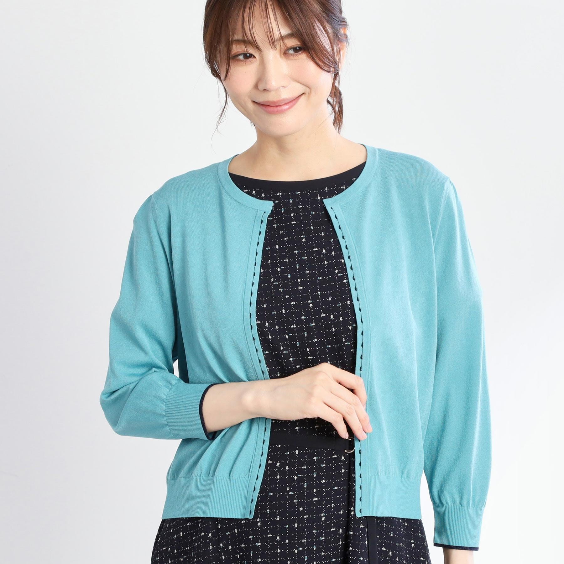 リフレクト Reflect 【手洗い可】7分袖ドライタッチカーディガン （ライトグレー(011)） ライトグレー(011)