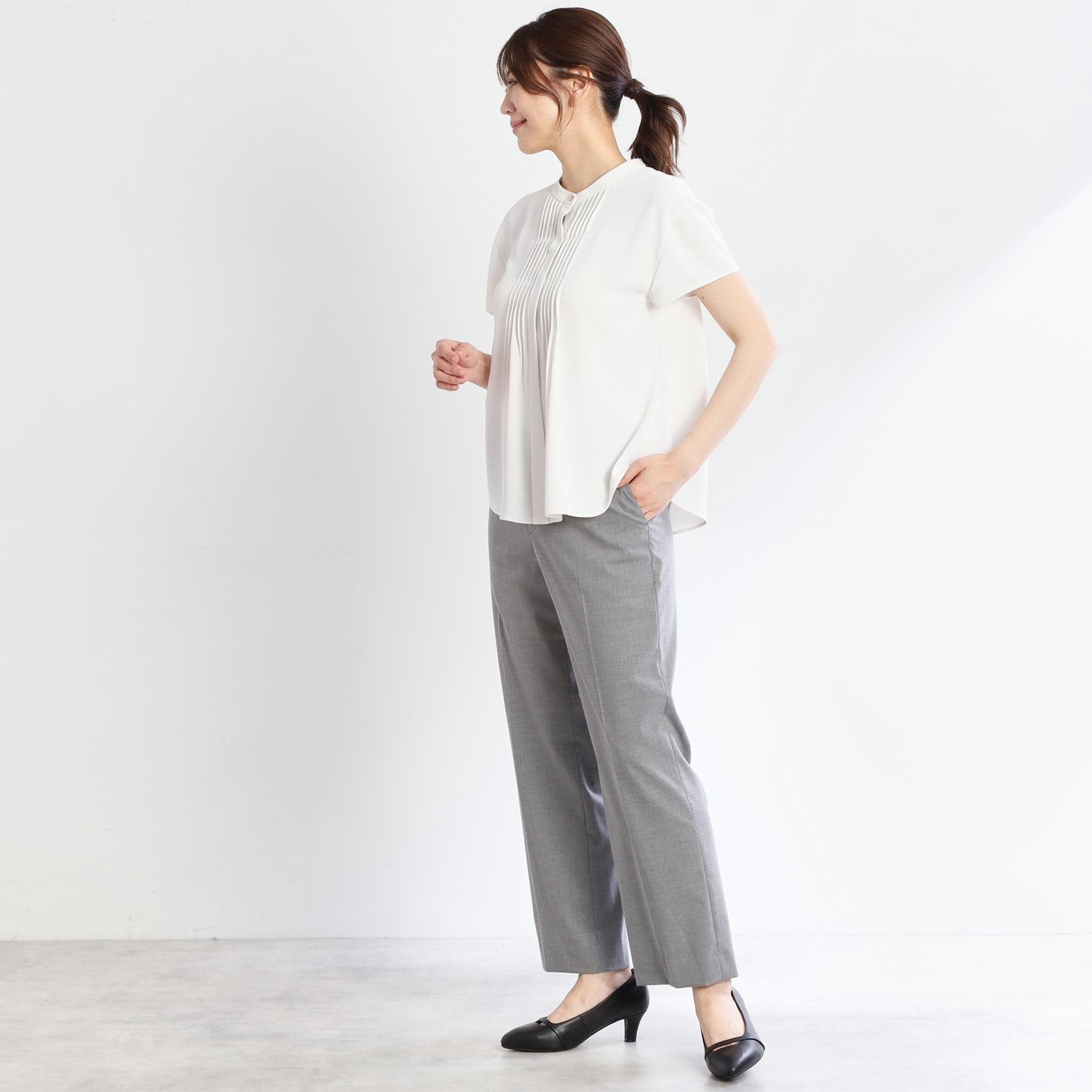 リフレクト Reflect 【接触冷感／洗える／セットアップ可／秋まで着られる◎】ストレートラインパンツ （グレー(012)） グレー(012)