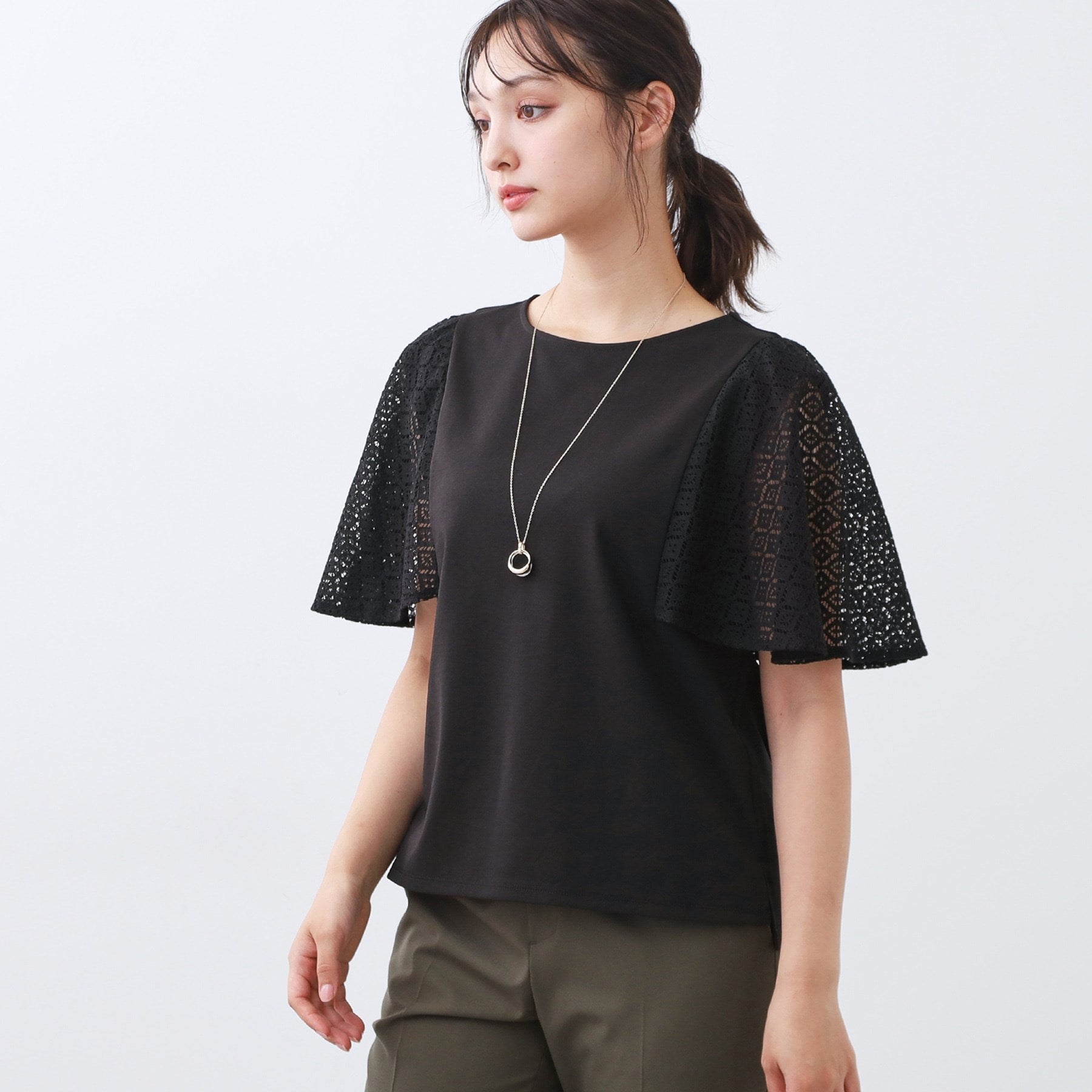 リフレクト Reflect 幾何レーススリーブプルオーバージャージ （ブラック(019)） ブラック(019)