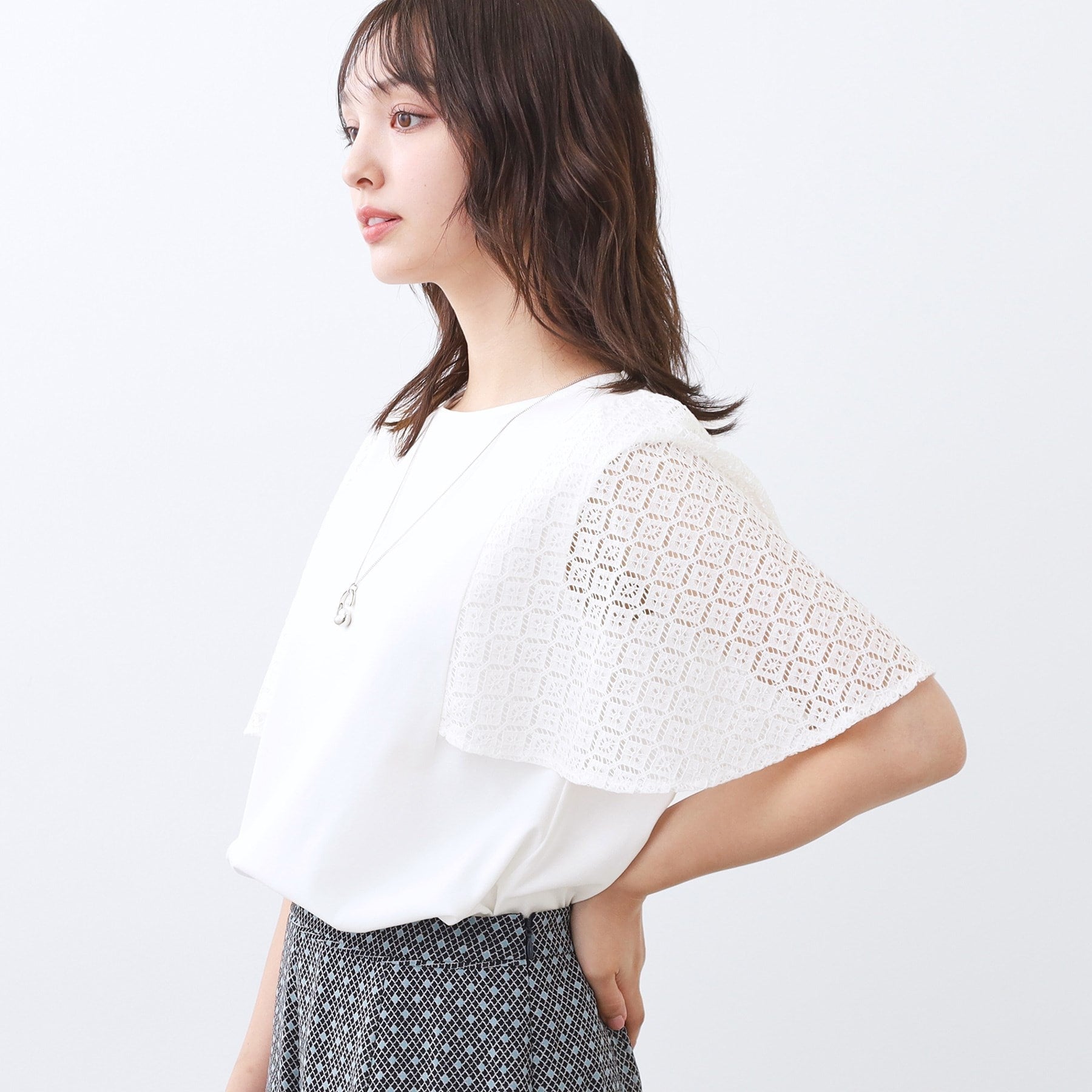 リフレクト Reflect 幾何レーススリーブプルオーバージャージ （ブラック(019)） ブラック(019)