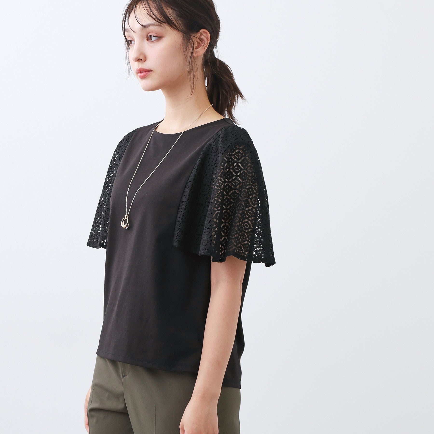 リフレクト Reflect 幾何レーススリーブプルオーバージャージ （ブラック(019)） ブラック(019)