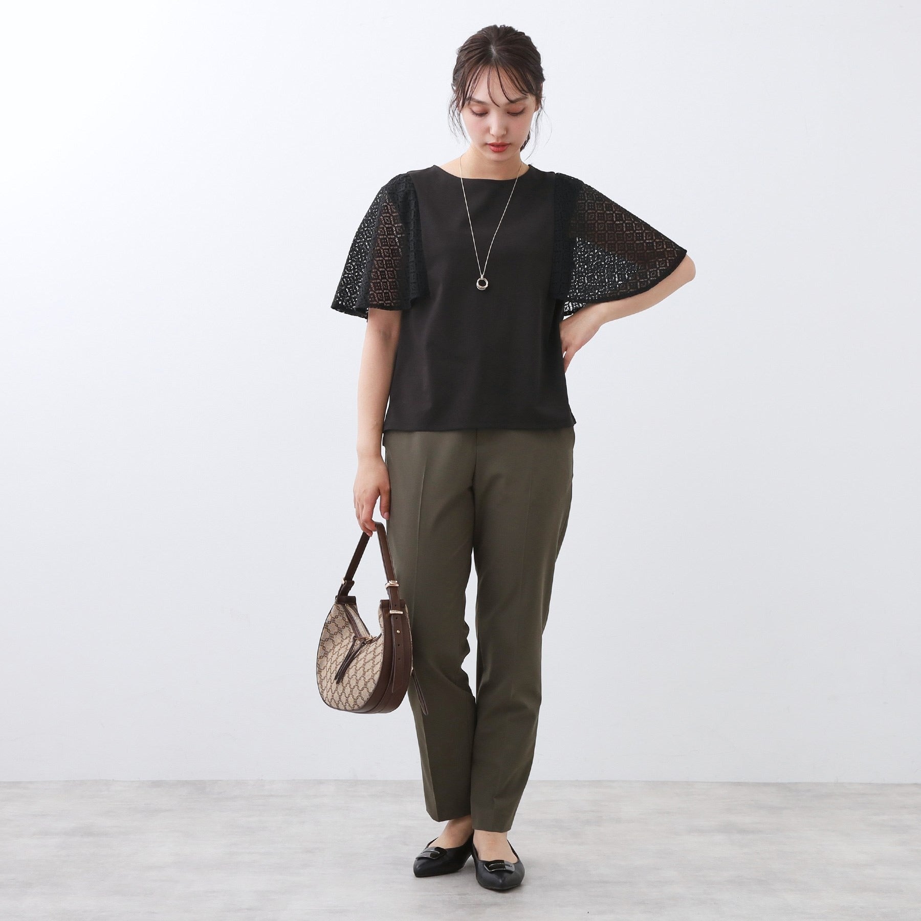 リフレクト Reflect 幾何レーススリーブプルオーバージャージ （ブラック(019)） ブラック(019)