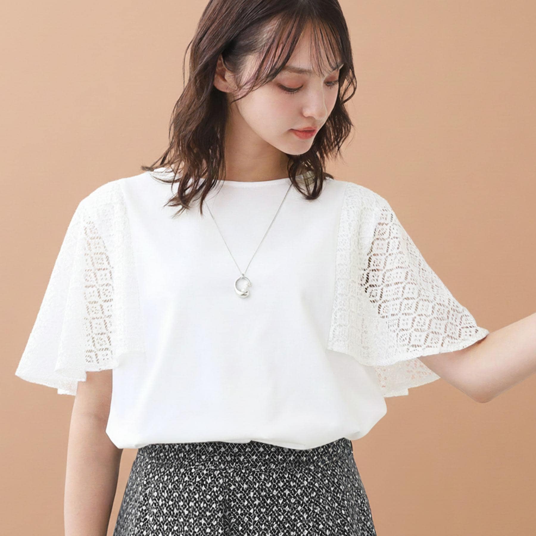 リフレクト Reflect 幾何レーススリーブプルオーバージャージ （ブラック(019)） ブラック(019)