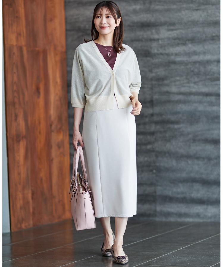 リフレクト Reflect 【手洗い可】ボレロ風シアーカーディガン （グレージュ(050)） グレージュ(050)