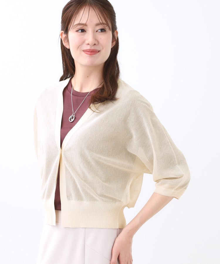 リフレクト Reflect 【手洗い可】ボレロ風シアーカーディガン （グレージュ(050)） グレージュ(050)