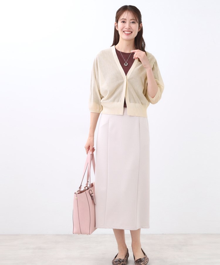 リフレクト Reflect 【手洗い可】ボレロ風シアーカーディガン （グレージュ(050)） グレージュ(050)