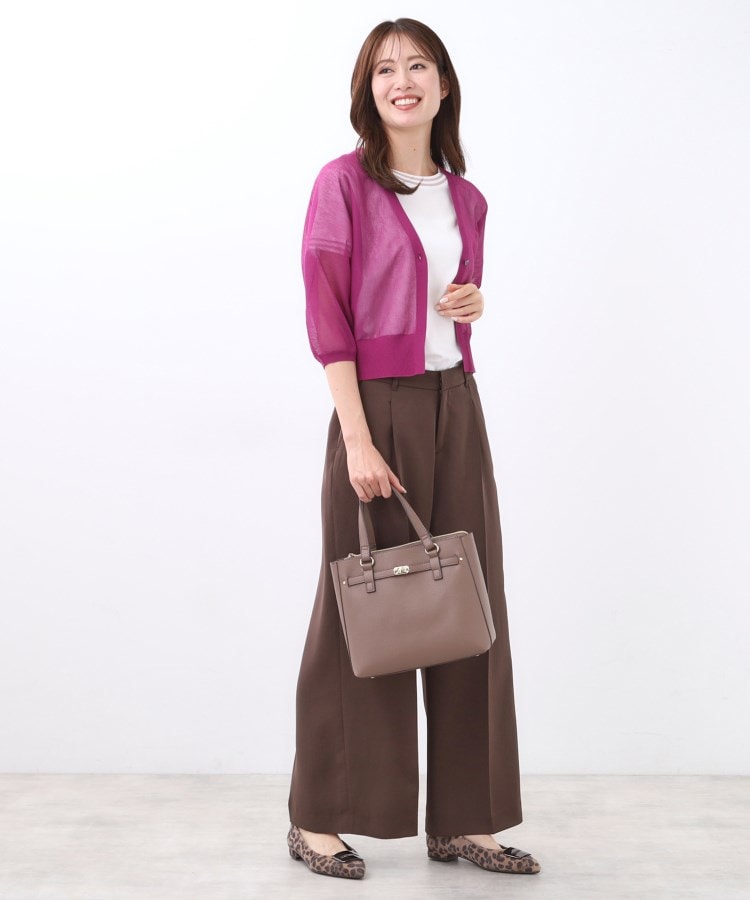 リフレクト Reflect 【手洗い可】ボレロ風シアーカーディガン （グレージュ(050)） グレージュ(050)