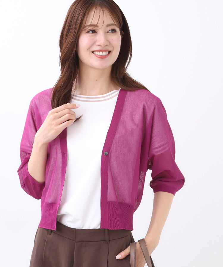 リフレクト Reflect 【手洗い可】ボレロ風シアーカーディガン （グレージュ(050)） グレージュ(050)