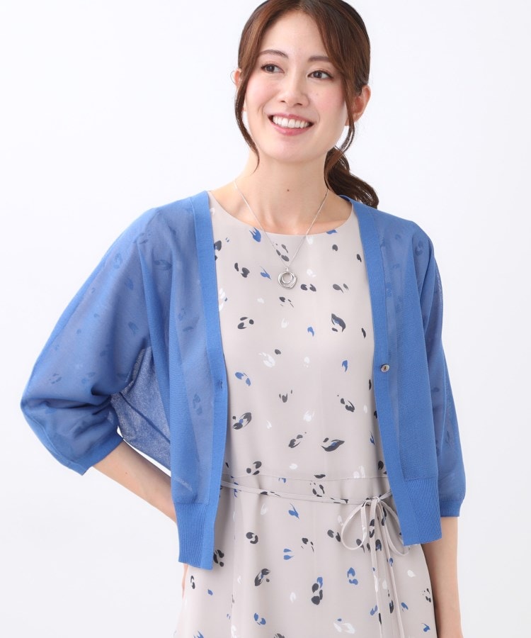 リフレクト Reflect 【手洗い可】ボレロ風シアーカーディガン （ブルー(093)） ブルー(093)