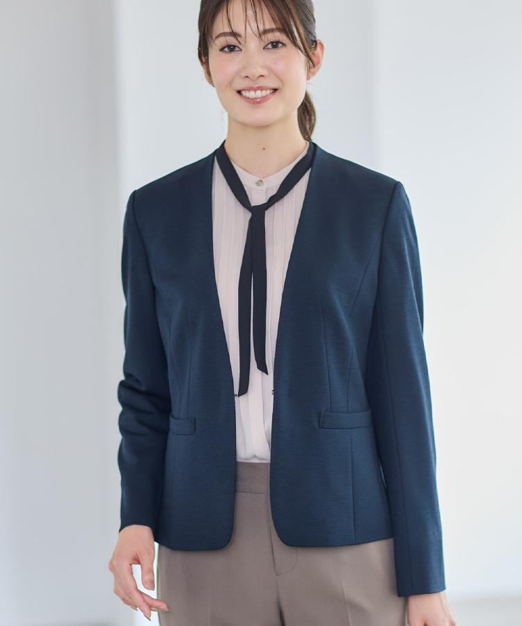 リフレクト Reflect 【匠シリーズ／ワンピーススタイルにおすすめ◎／セットアップ可】匠ジャケット／ノーカラー （ネイビー(094)） ネイビー(094)