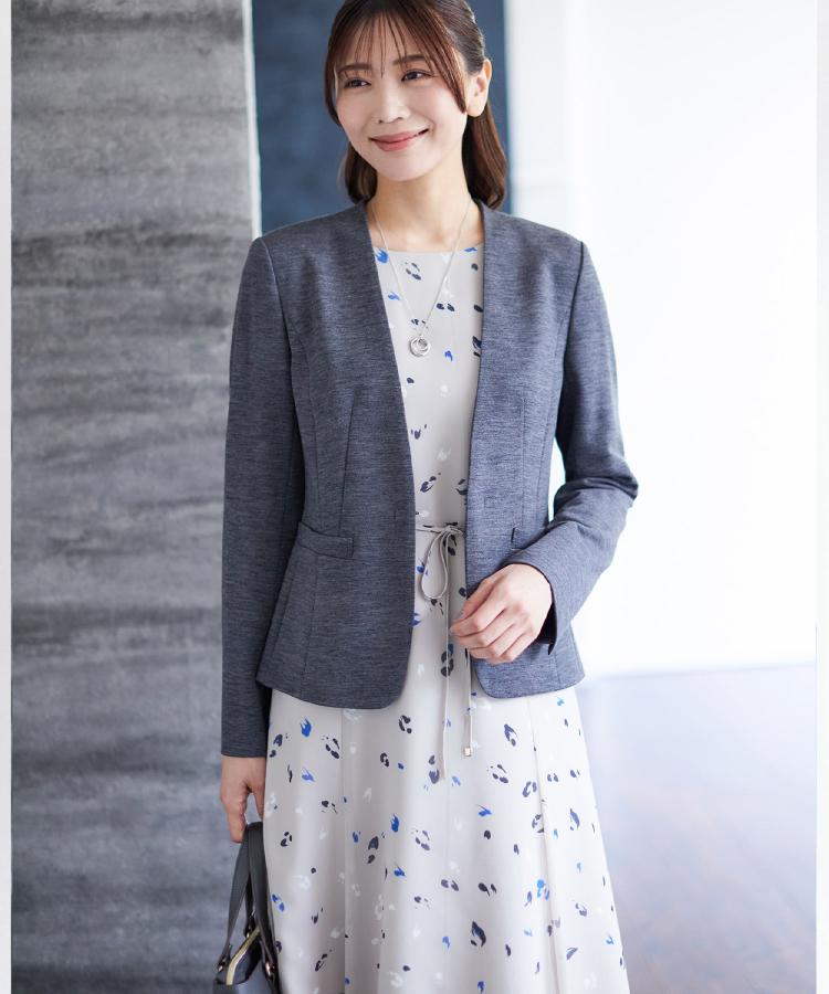 リフレクト Reflect 【匠シリーズ／ワンピーススタイルにおすすめ◎／セットアップ可】匠ジャケット／ノーカラー （ネイビー(094)） ネイビー(094)