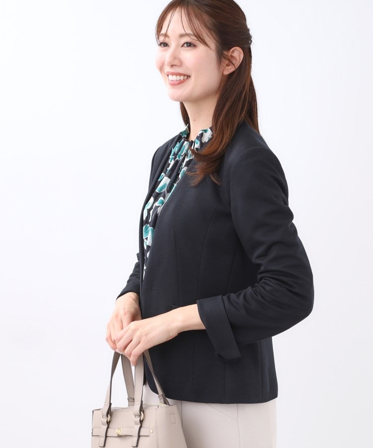 リフレクト Reflect 【匠シリーズ／ワンピーススタイルにおすすめ◎／セットアップ可】匠ジャケット／ノーカラー （ネイビー(094)） ネイビー(094)