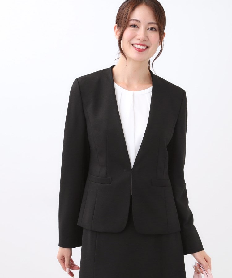 リフレクト Reflect 【匠シリーズ／ワンピーススタイルにおすすめ◎／セットアップ可】匠ジャケット／ノーカラー （ネイビー(094)） ネイビー(094)