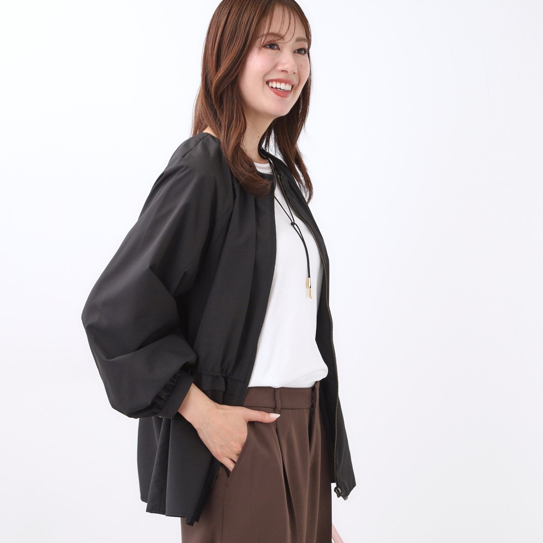 リフレクト Reflect 【パンツにもスカートにも合わせやすい◎】ライティブルゾン （ブラック(019)） ブラック(019)