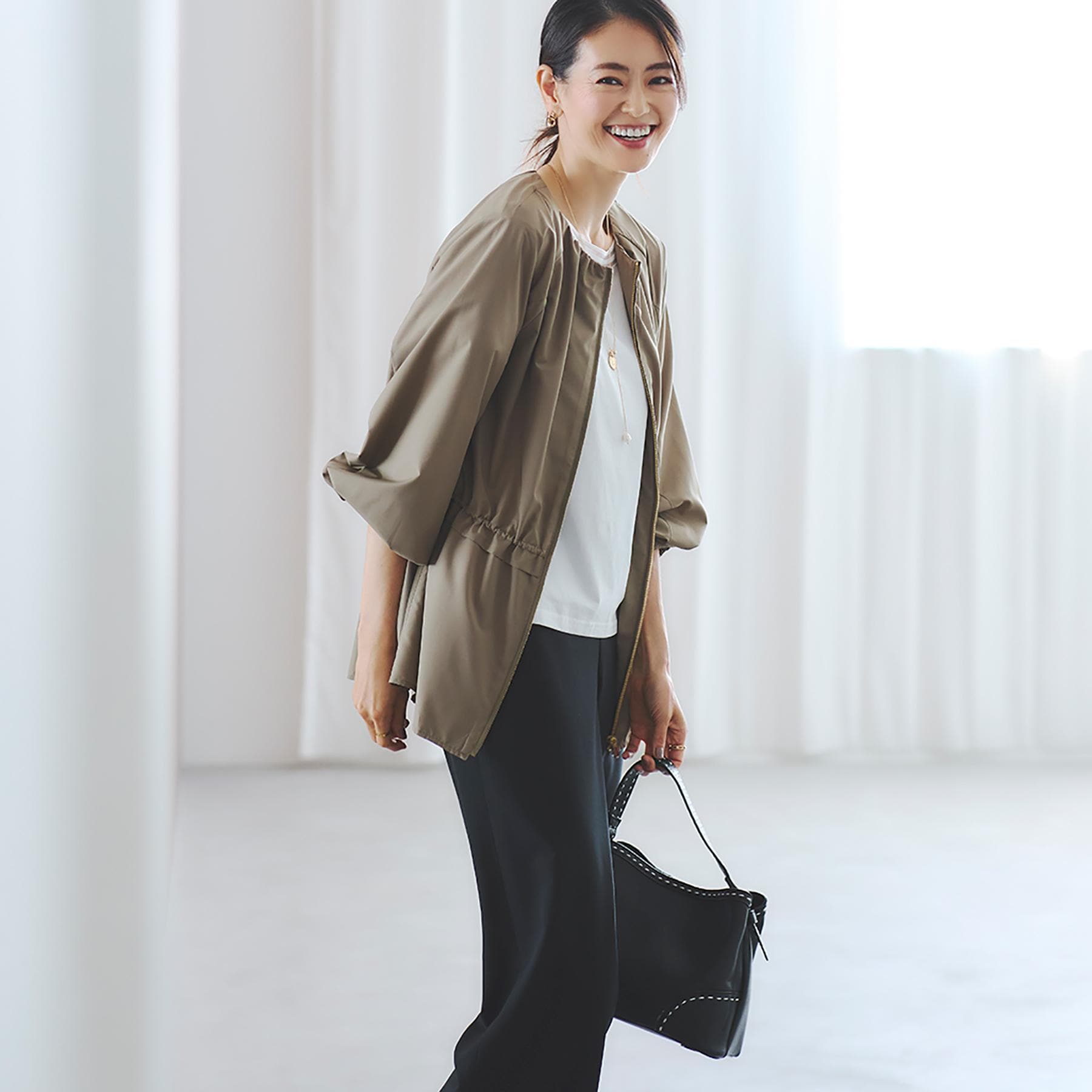 リフレクト Reflect 【パンツにもスカートにも合わせやすい◎】ライティブルゾン （カーキ(027)） カーキ(027)