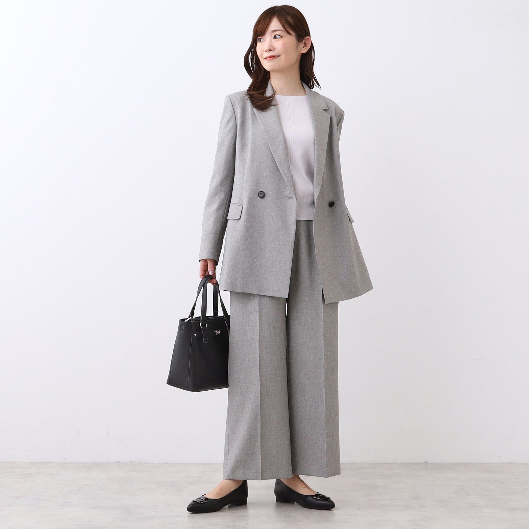 リフレクト Reflect 【単品羽織OK◎／セットアップ可】リラクシーメランジジャケット （ブラウン(044)） ブラウン(044)